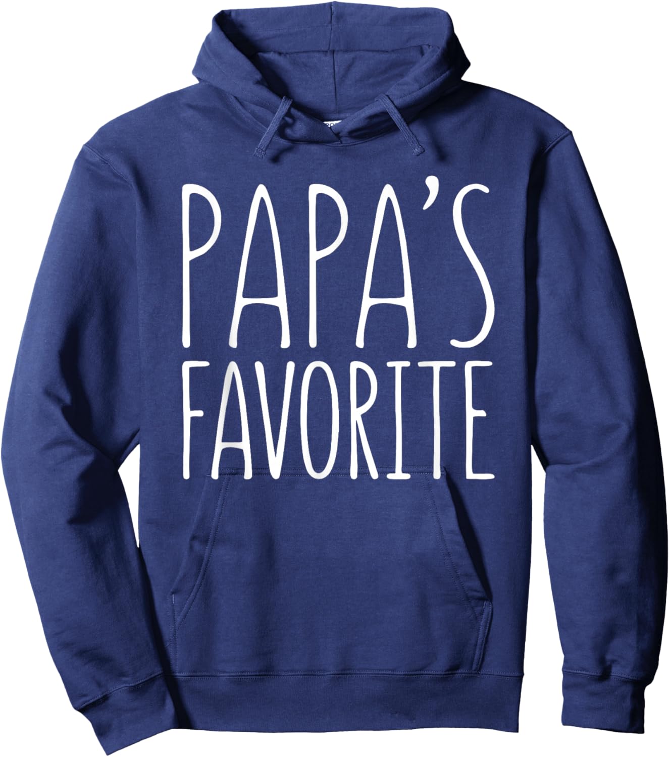 Papa's Favorite Shirt Grandchild Grandson Granddaughter Hoodie - Hoodie | Navy