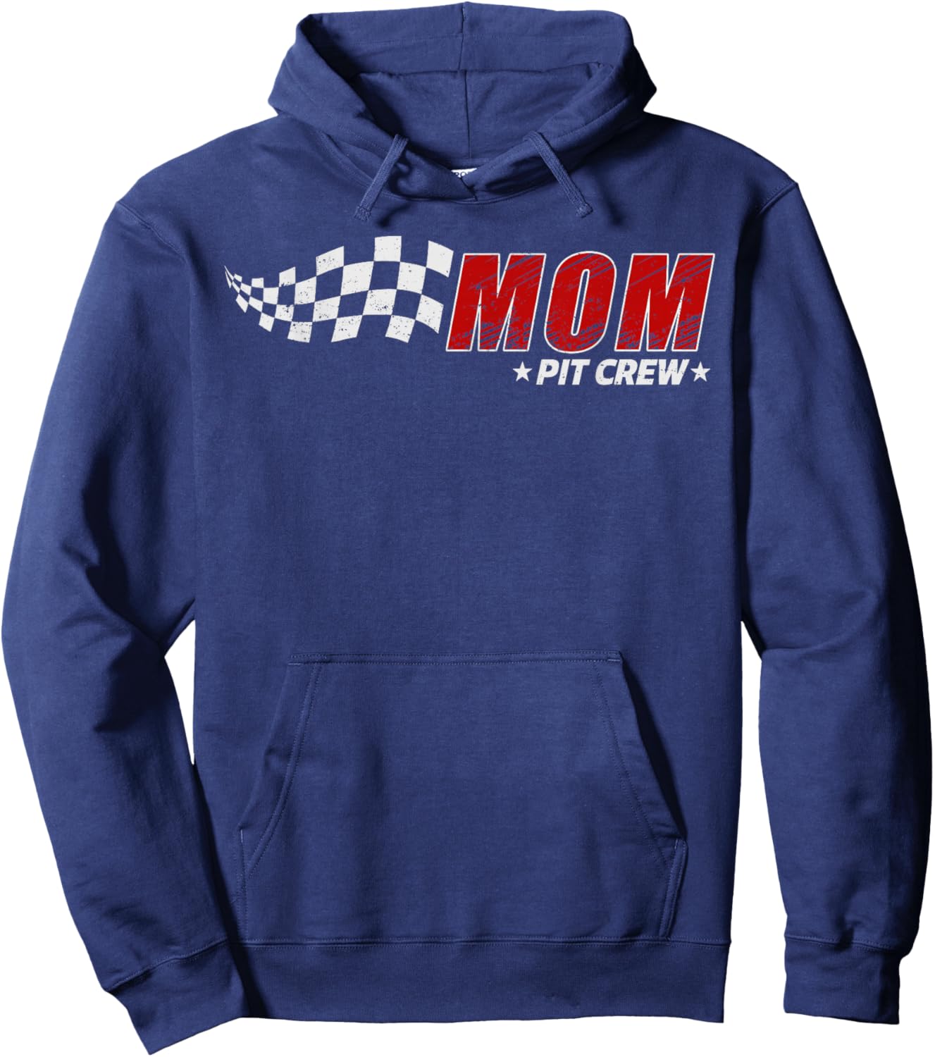 Mom Pit Crew Race Car Birthday Family Matching Pit Crew Hoodie - Hoodie | Navy