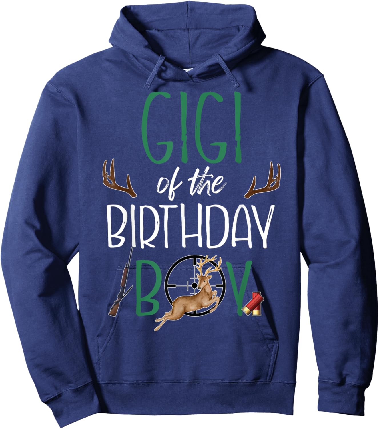 Gigi of The Birthday Boy Big One Birthday Deer Hunter Hoodie - Hoodie | Navy