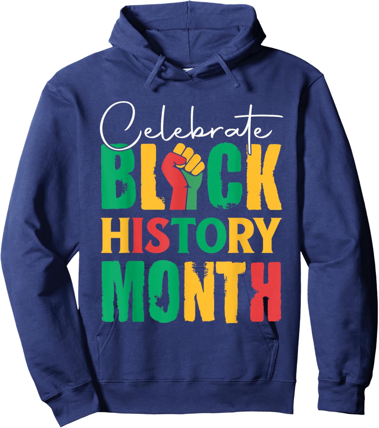 Celebrate Black History Month Women Kids Hoodie - Hoodie | Navy