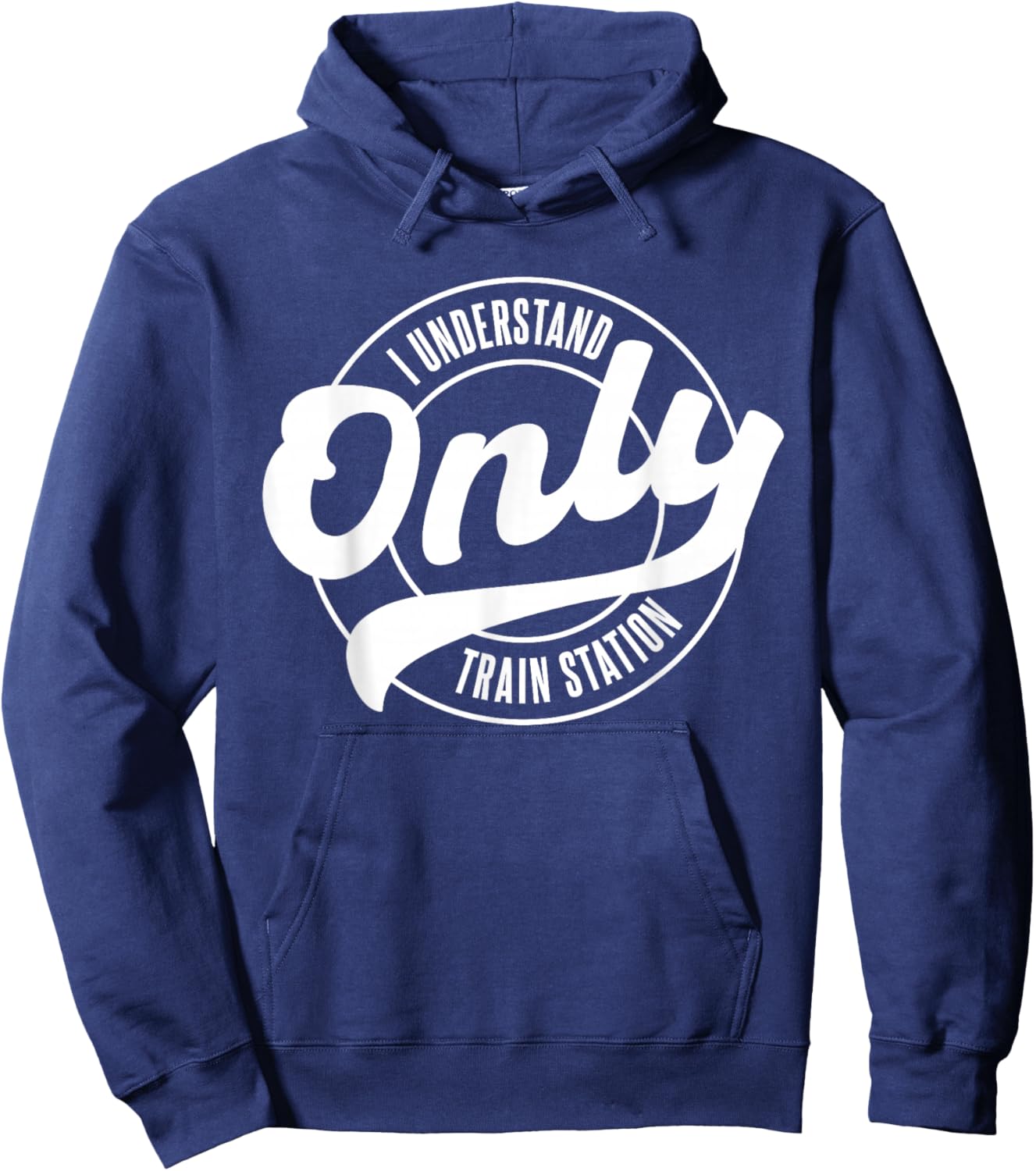 Lustiger Denglisch Spruch I Understand Only Train Station Hoodie - Hoodie | Navy