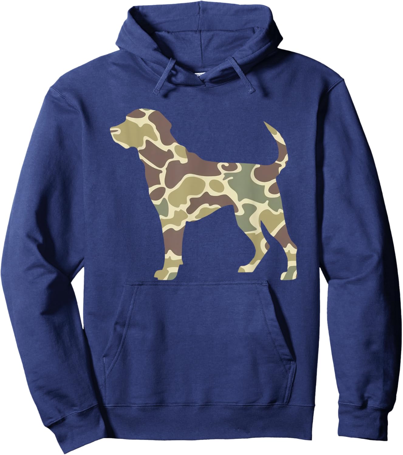 Old School Camo Hunting Dog, Camouflage Pitbull Dog Mom Dad Men Women Hoodie - Hoodie | Navy