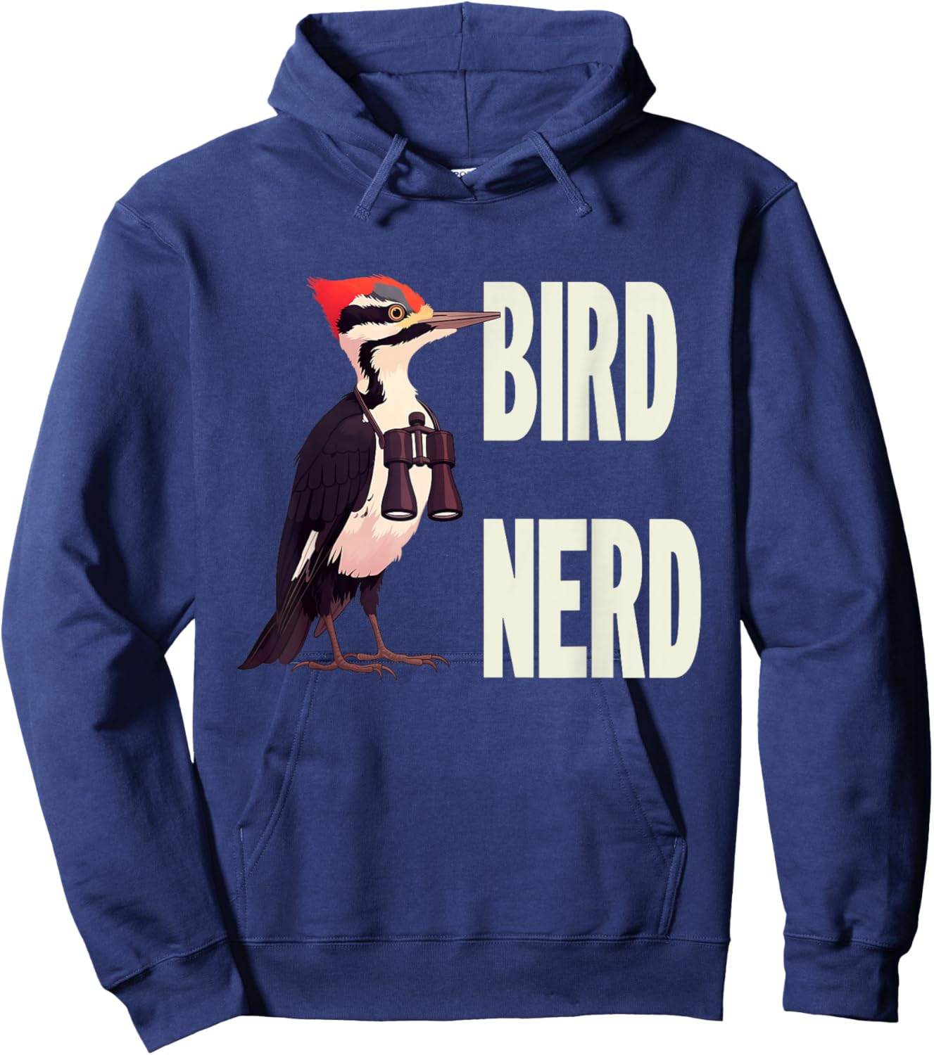 Funny Bird Nerd Bird Watching Graphic Hoodie - Hoodie | Navy