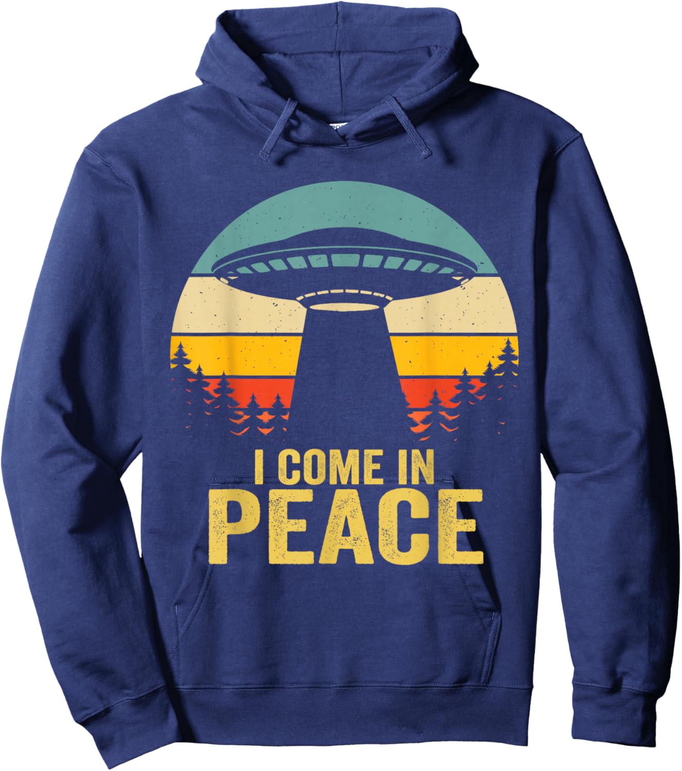 I Come In Peace im Peace Matching Couples Alien Hoodie - Hoodie | Navy