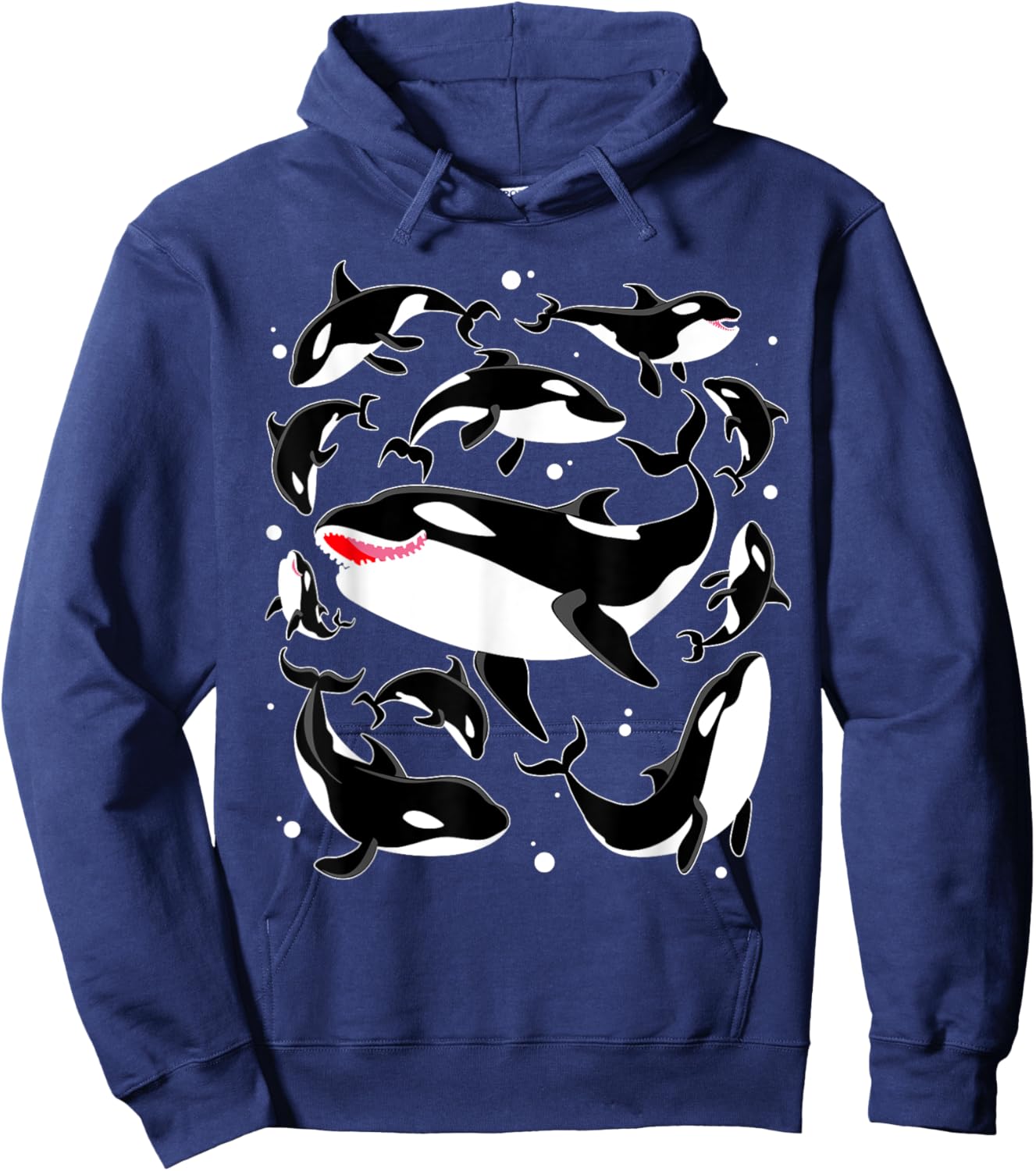 Cool Orca Art Women Kids Killer Whale Orca Lover Hoodie - Hoodie | Navy