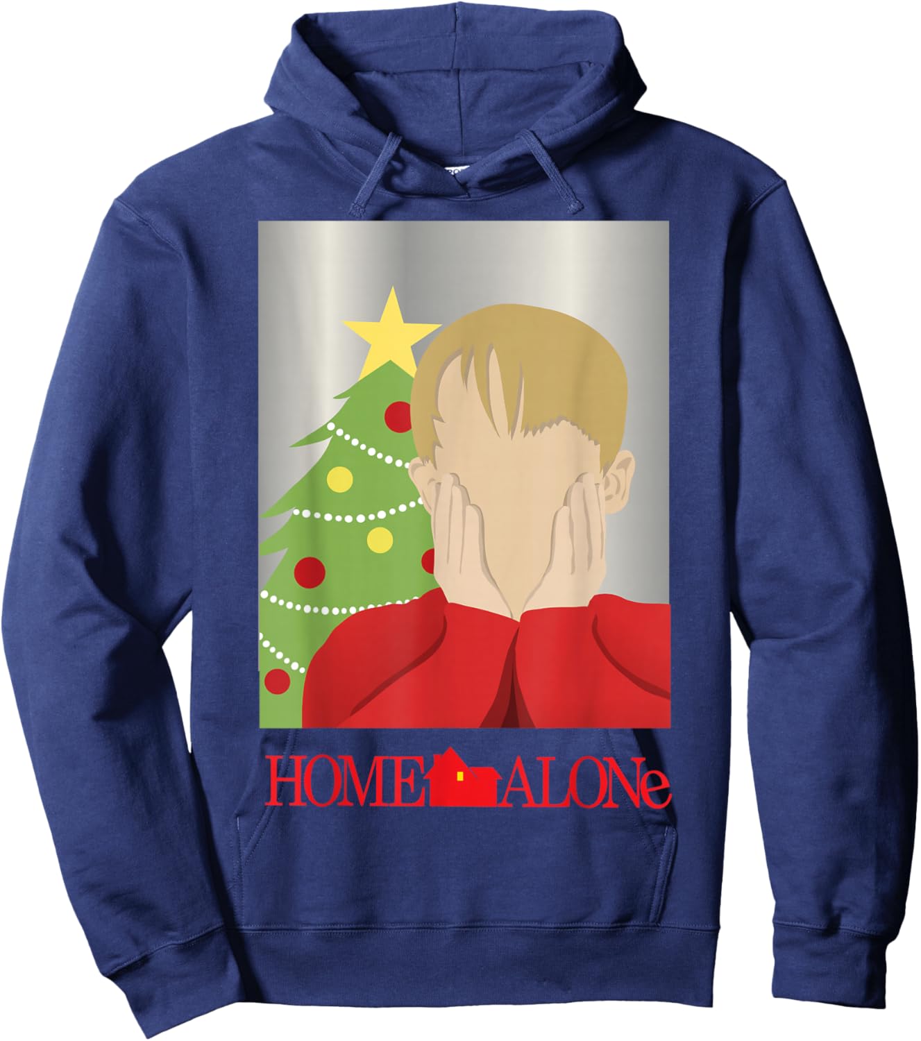 Home Alone Kevin McCallister Holiday Christmas Tree Hoodie - Hoodie | Navy
