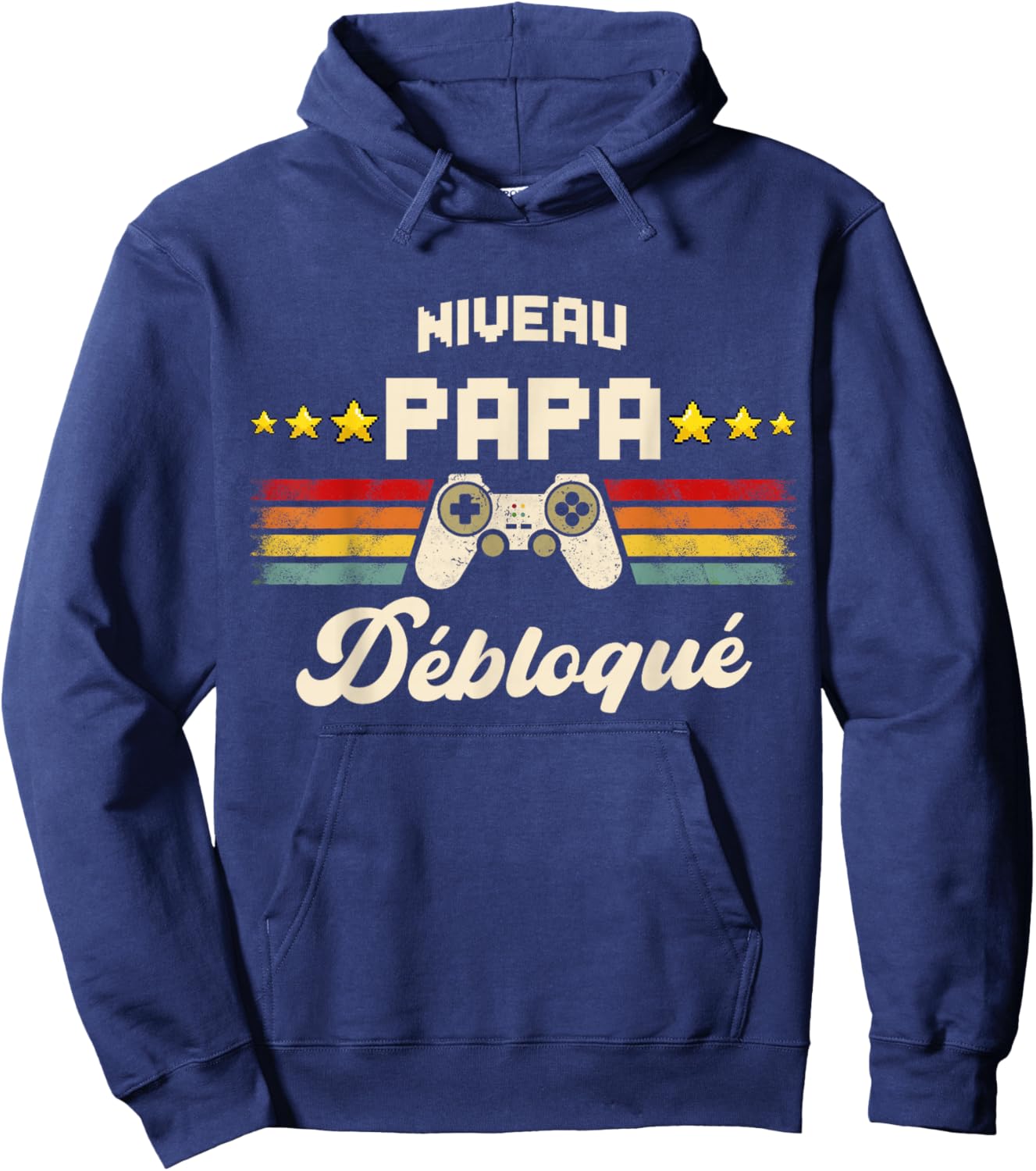 Level Dad Unlocked Future Father Son Announcement Pregnancy Gamer Hoodie - Hoodie | Navy