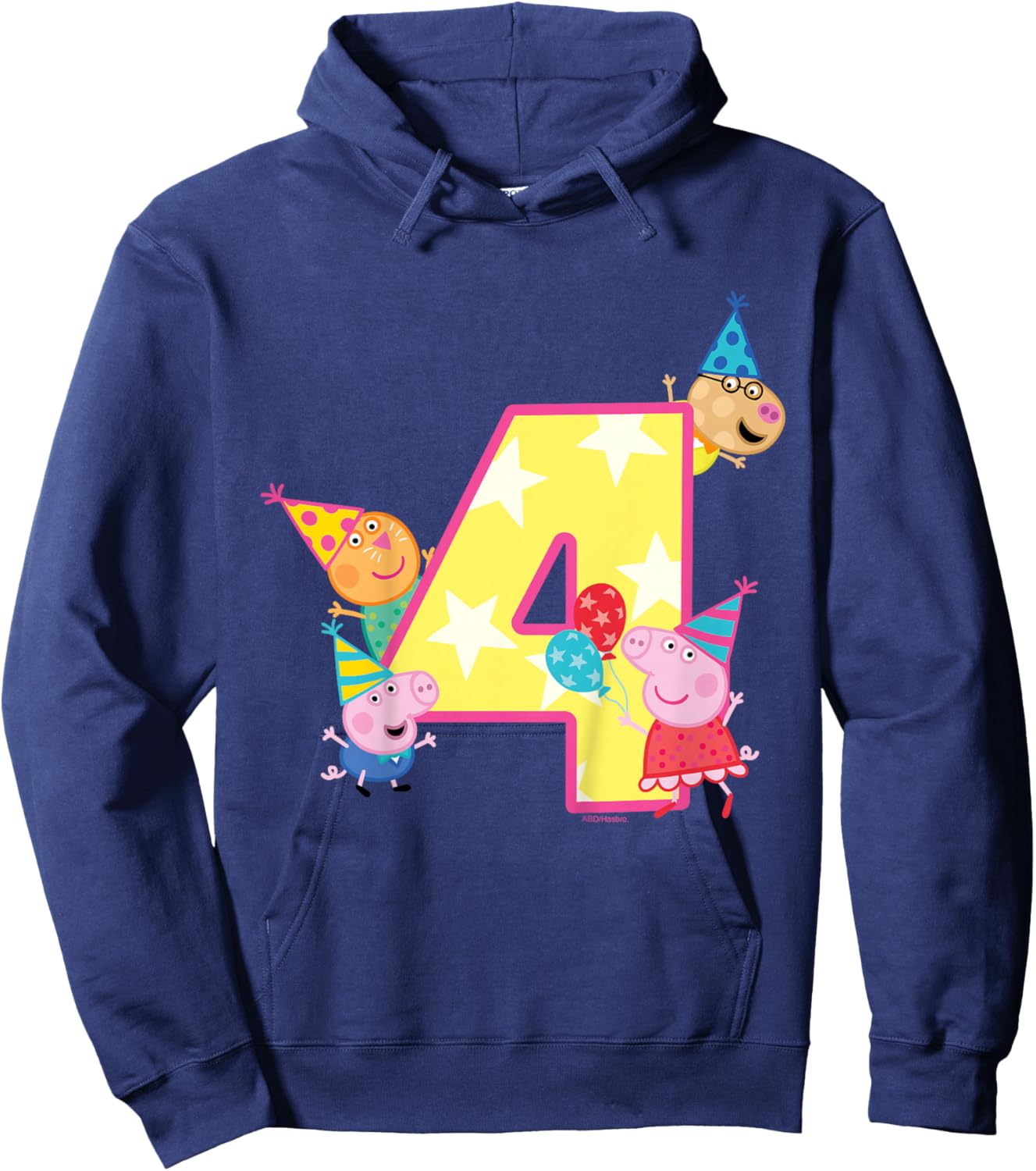 Peppa Pig Crew 4 Geburtstag Hoodie - Hoodie | Navy