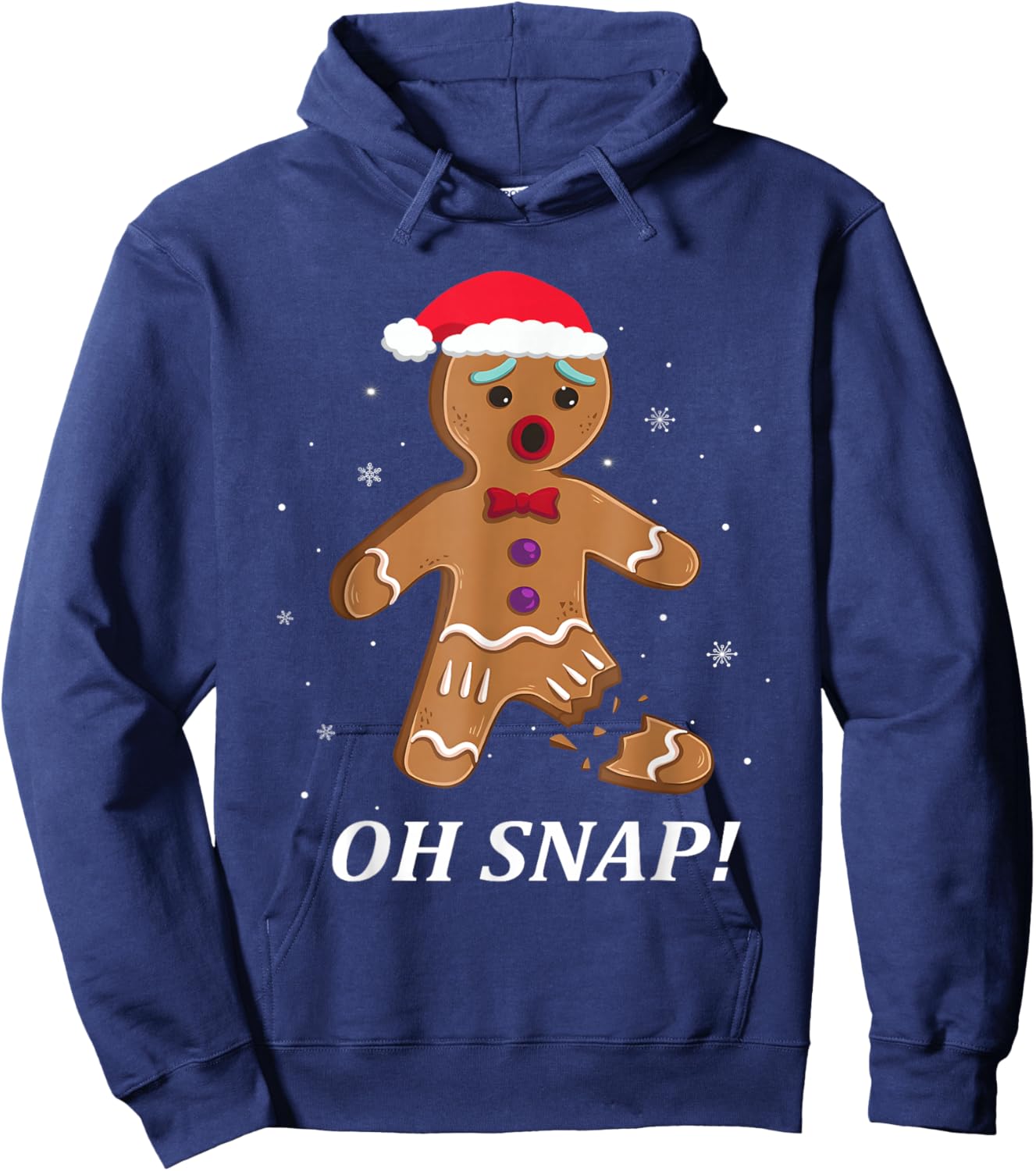Gingerbread Man Oh Snap Christmas Funny Cookie Baking Gift Hoodie - Hoodie | Navy