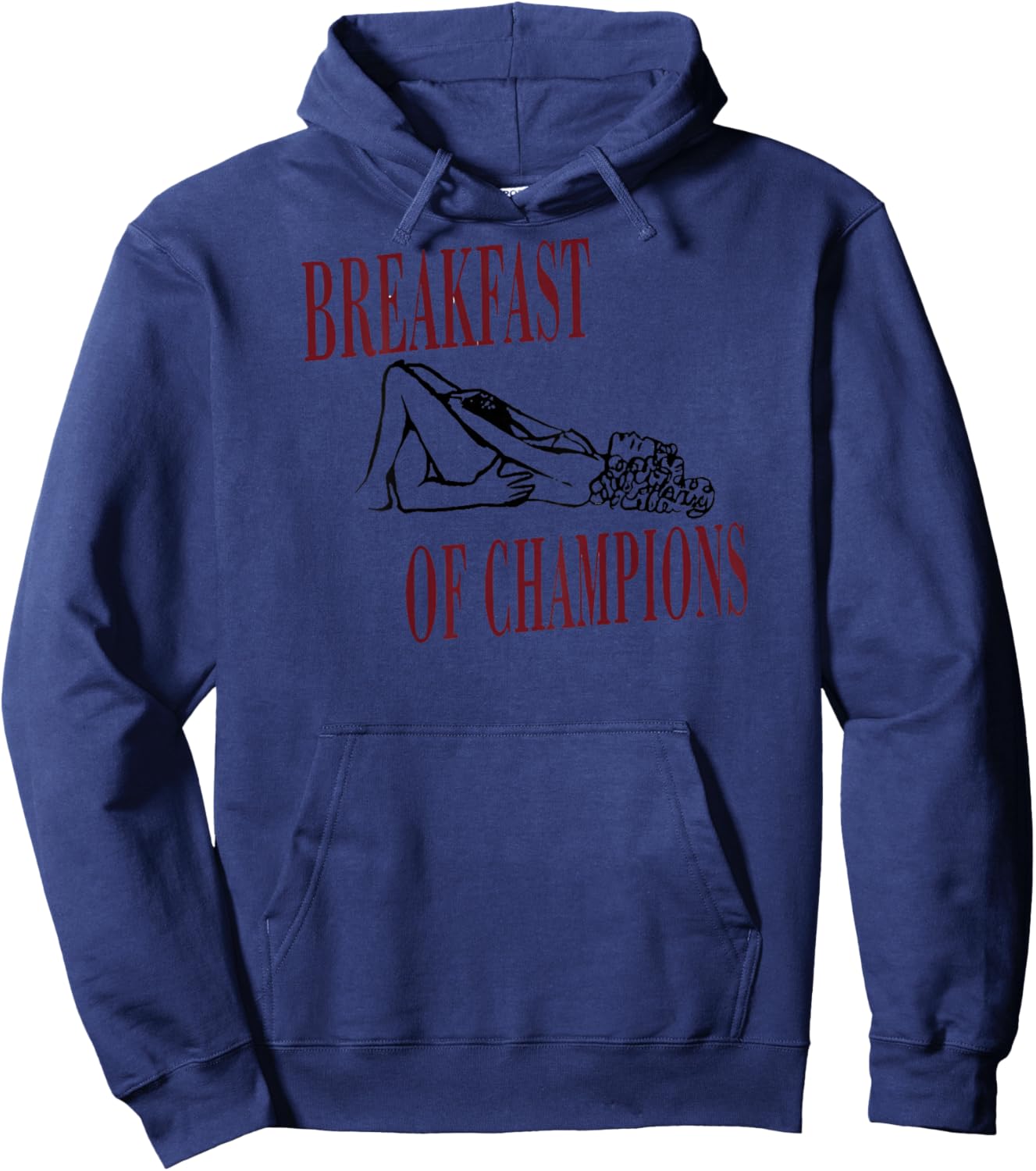 Breakfast of Champions drôle Inscription rétro Homme fête Hoodie - Hoodie | Navy