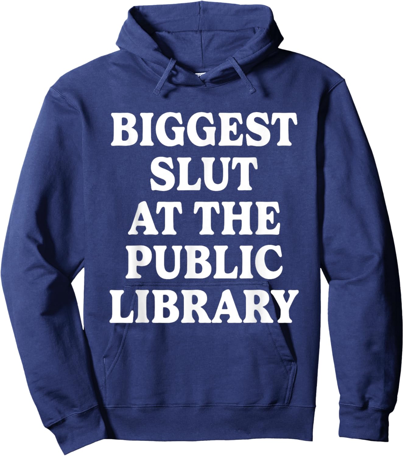 Biggest Slut At The Public Library Funny Sarcasm Quote Hoodie - Hoodie | Navy