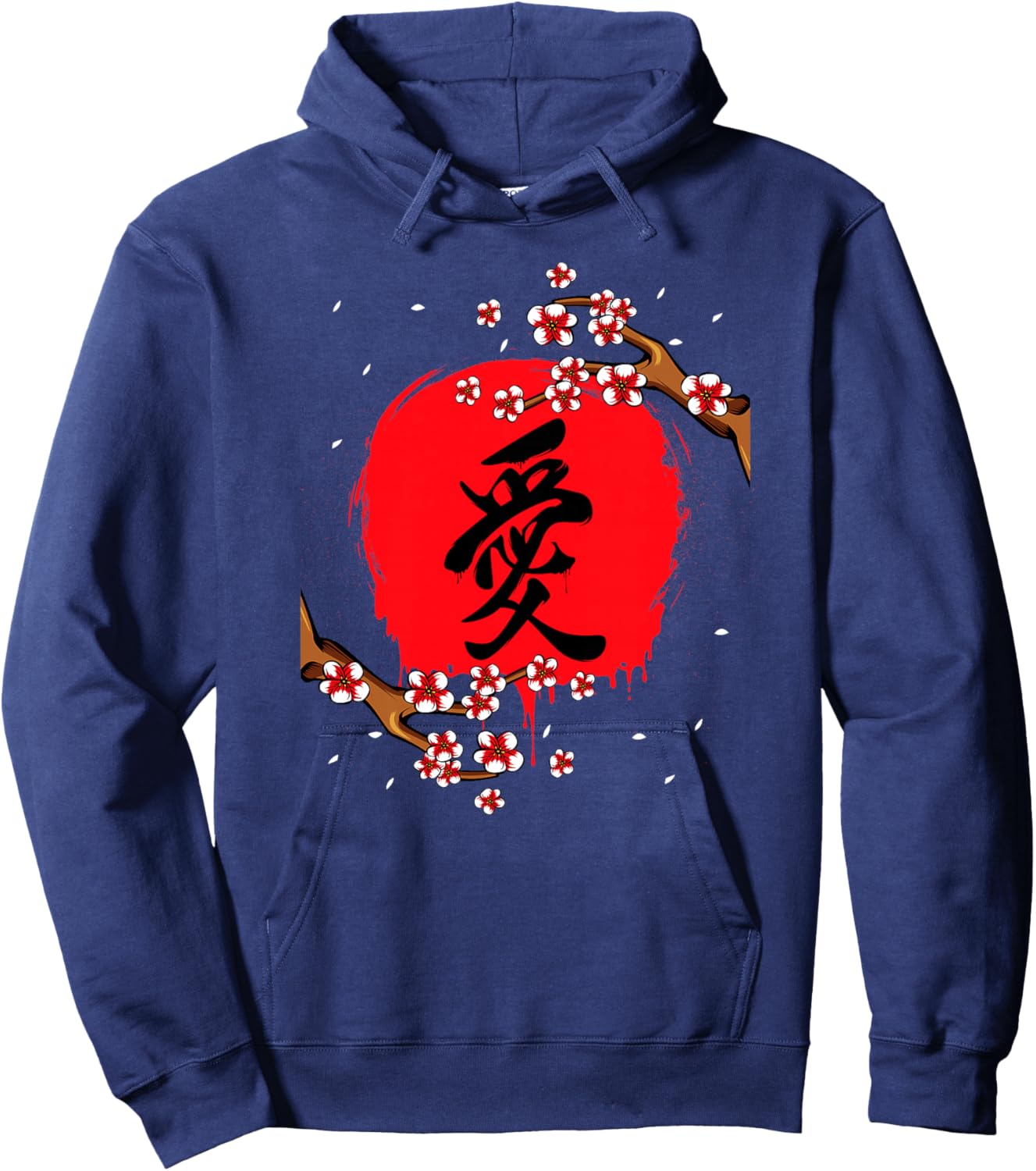 Kanji Japonais Fleur de Cerisier Tokio Japon Nature Jpop Haut de Gamme Hoodie - Hoodie | Navy