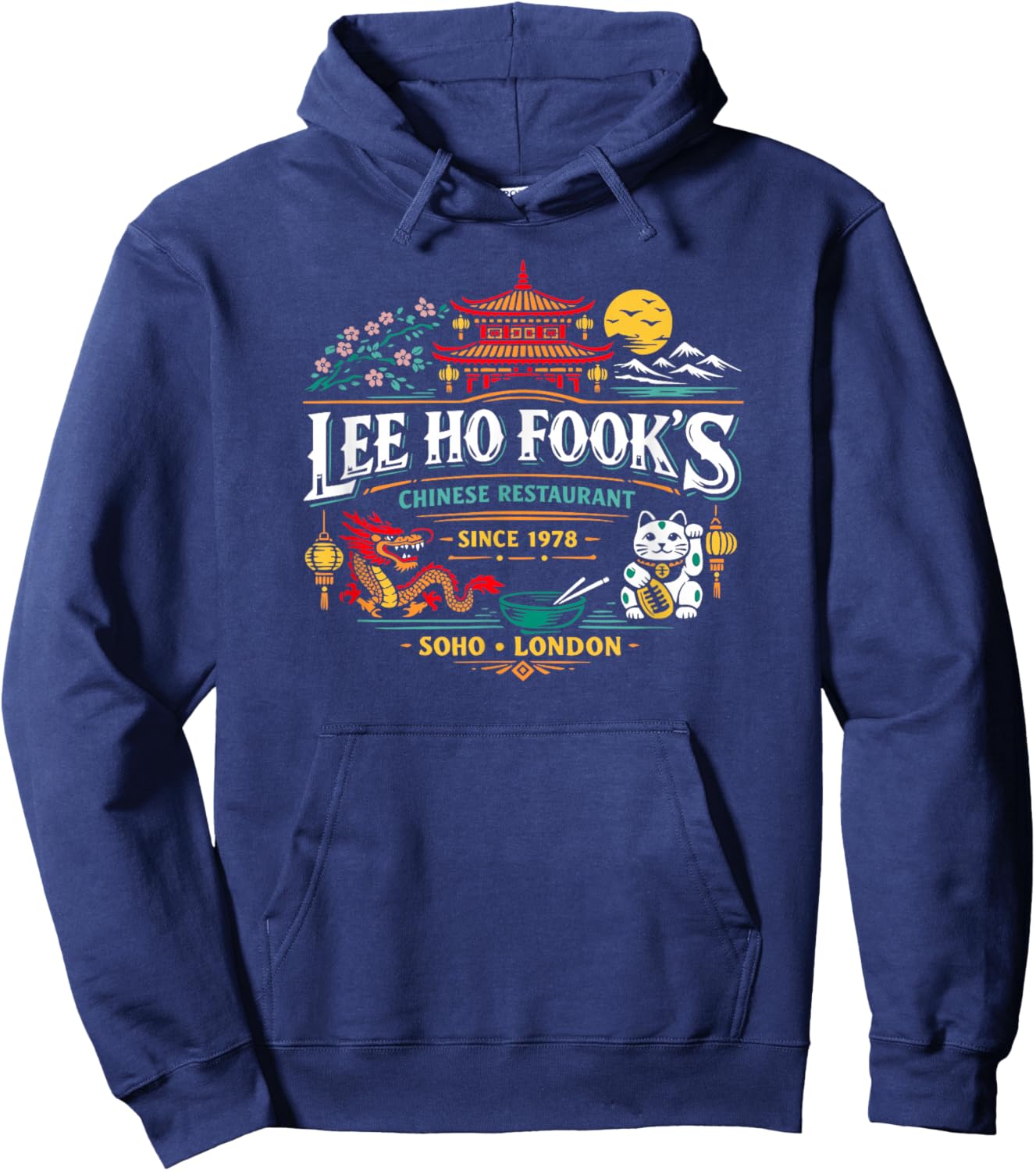 Lee Ho Fook's Chinese Restaurant Soho London Symbols Hoodie - Hoodie | Navy