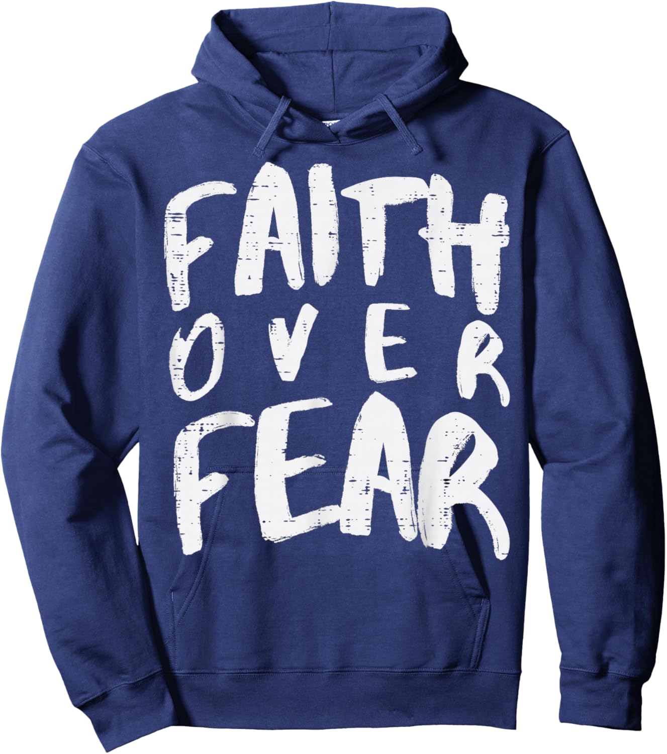 Christian Faith Over Fear Religious Boys Girl Kids Men Women Hoodie - Hoodie | Navy