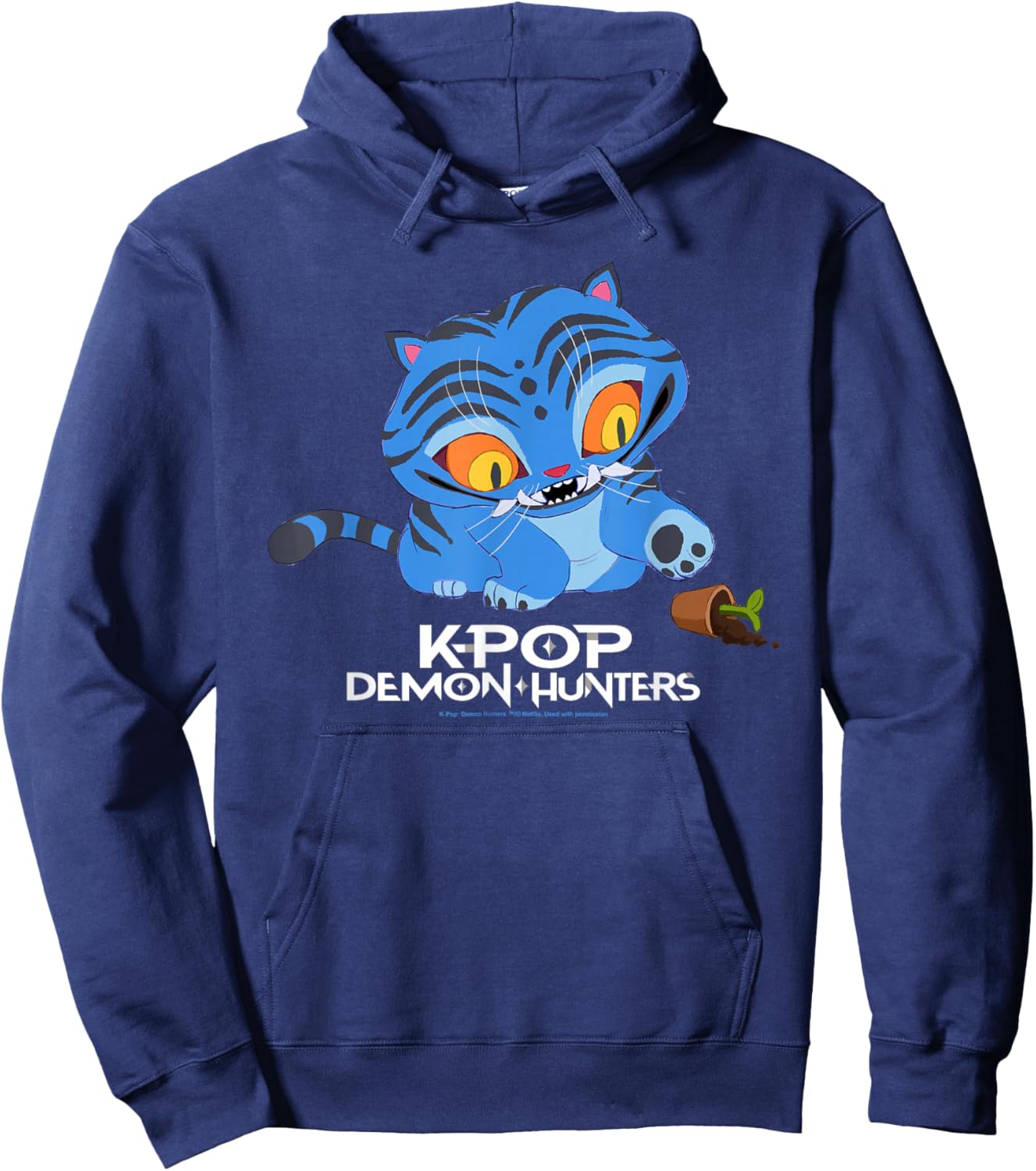 KPop Demon Hunters Cute Derpy Officially Licensed Hoodie - Hoodie | Navy