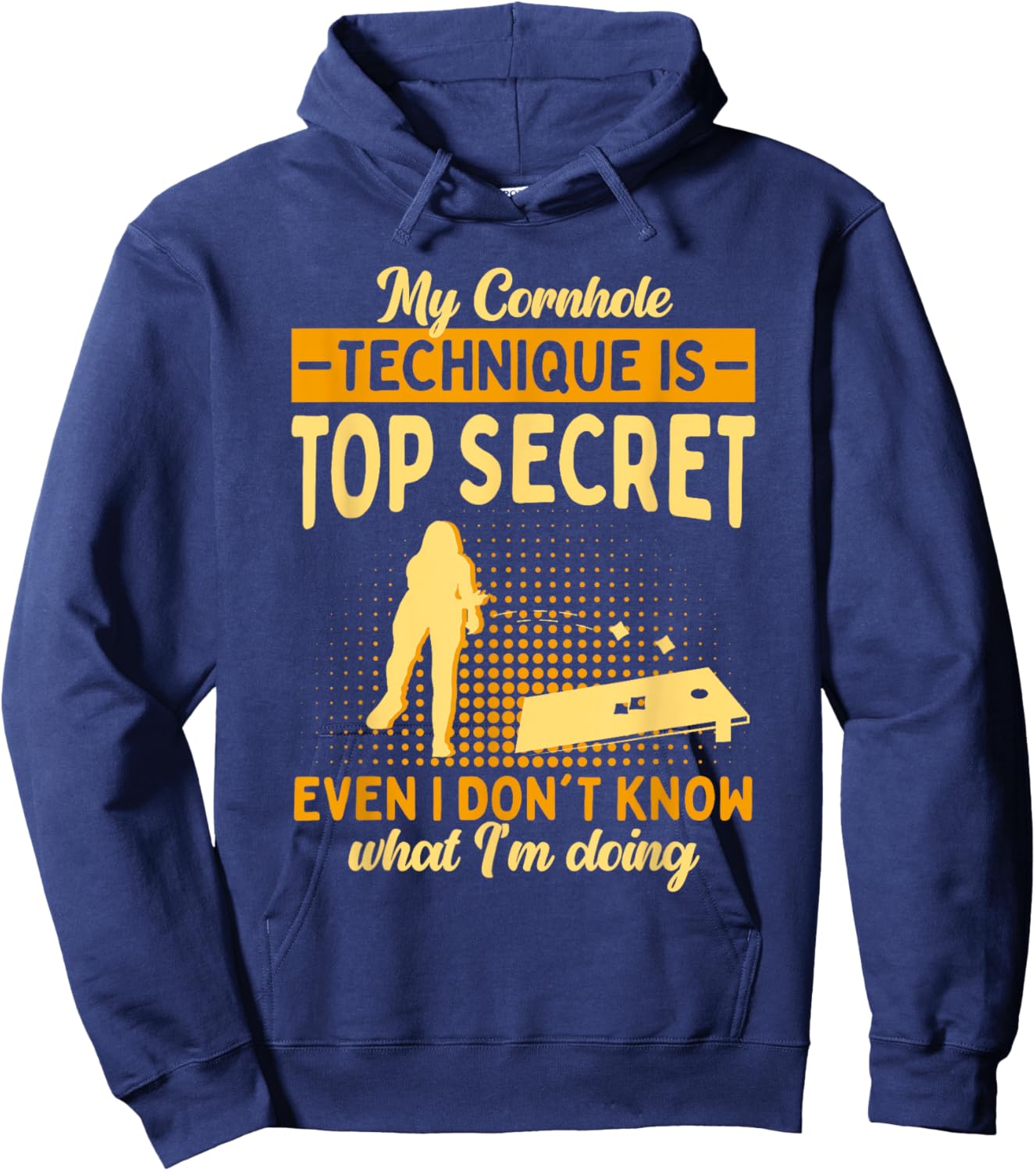 Funny Bean Bags Corn Hole Women Cornhole Hoodie - Hoodie | Navy