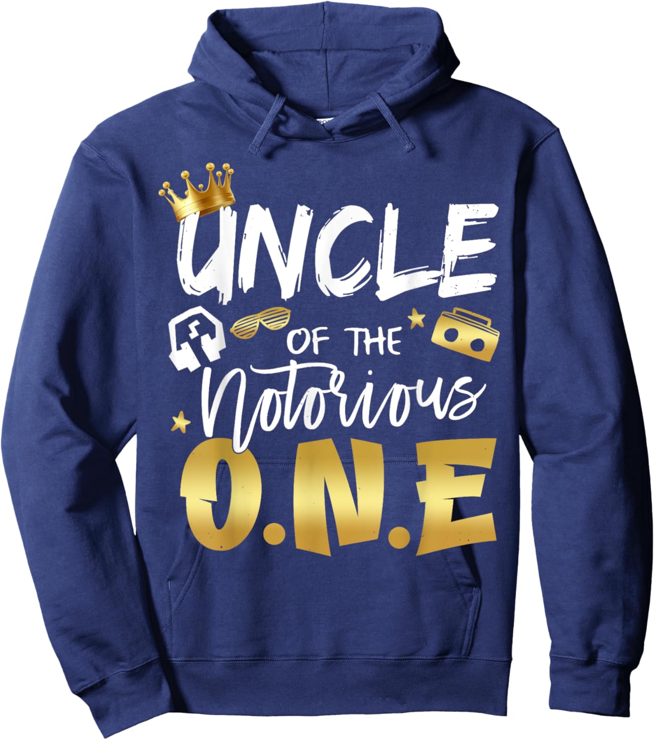 Uncle Of The Notorious One Old School 1st Hip Hop Birthday Hoodie - Hoodie | Navy