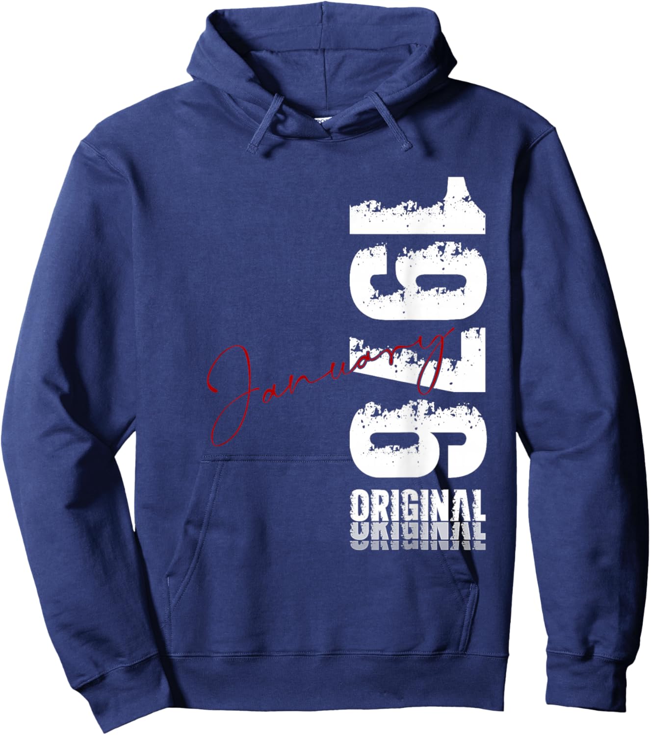 50 Years Anniversary Man Gift January 1976 Vintage Hoodie - Hoodie | Navy