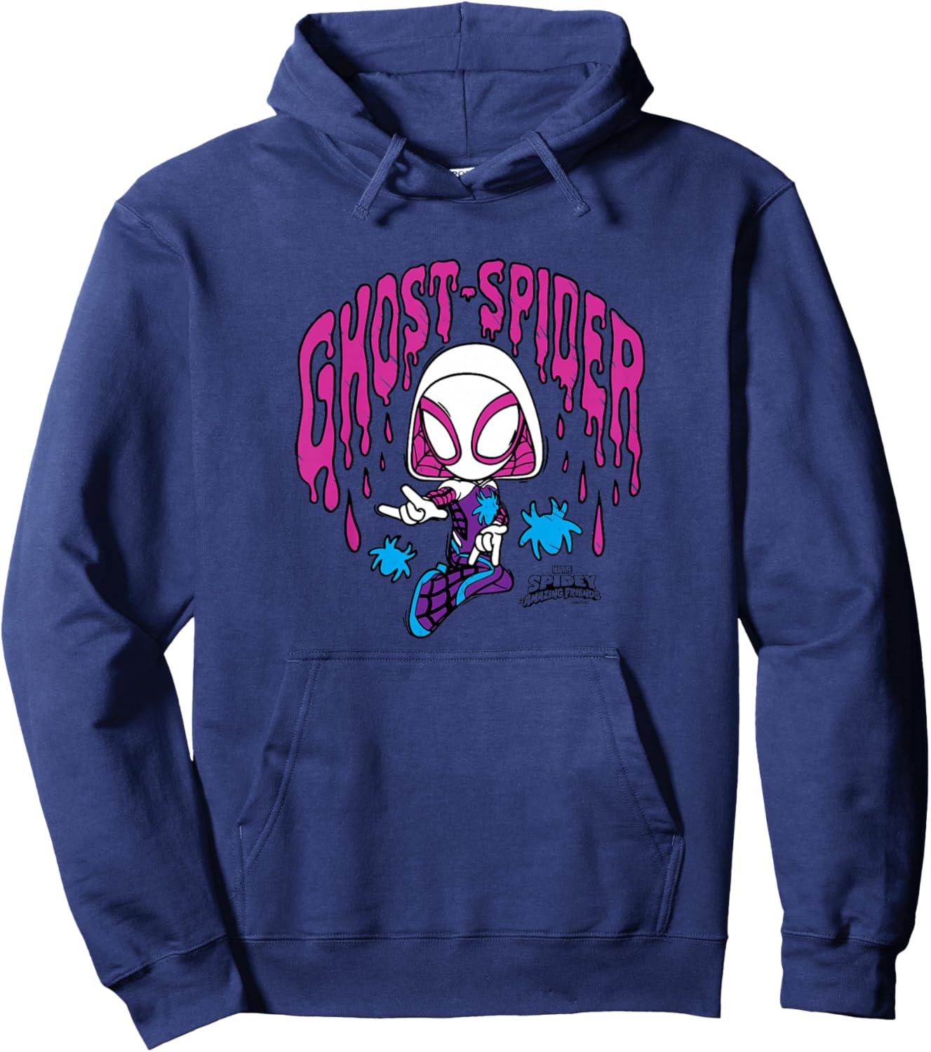 Kids Spidey and His Amazing Friends - Ghost Spider Scribble Hoodie - Hoodie | Navy