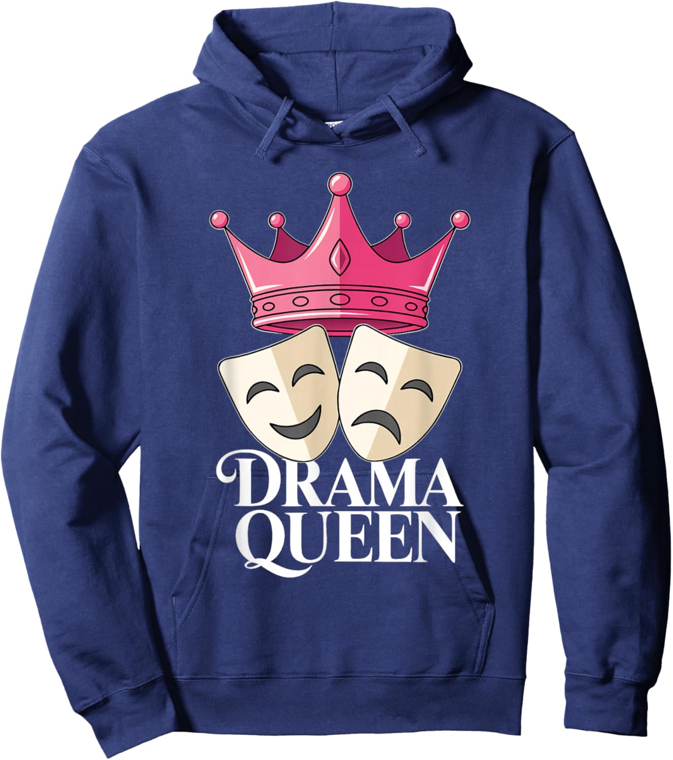 Theatre Musical Drama Queen Stage Actress Comedy Tragedy Hoodie - Hoodie | Navy