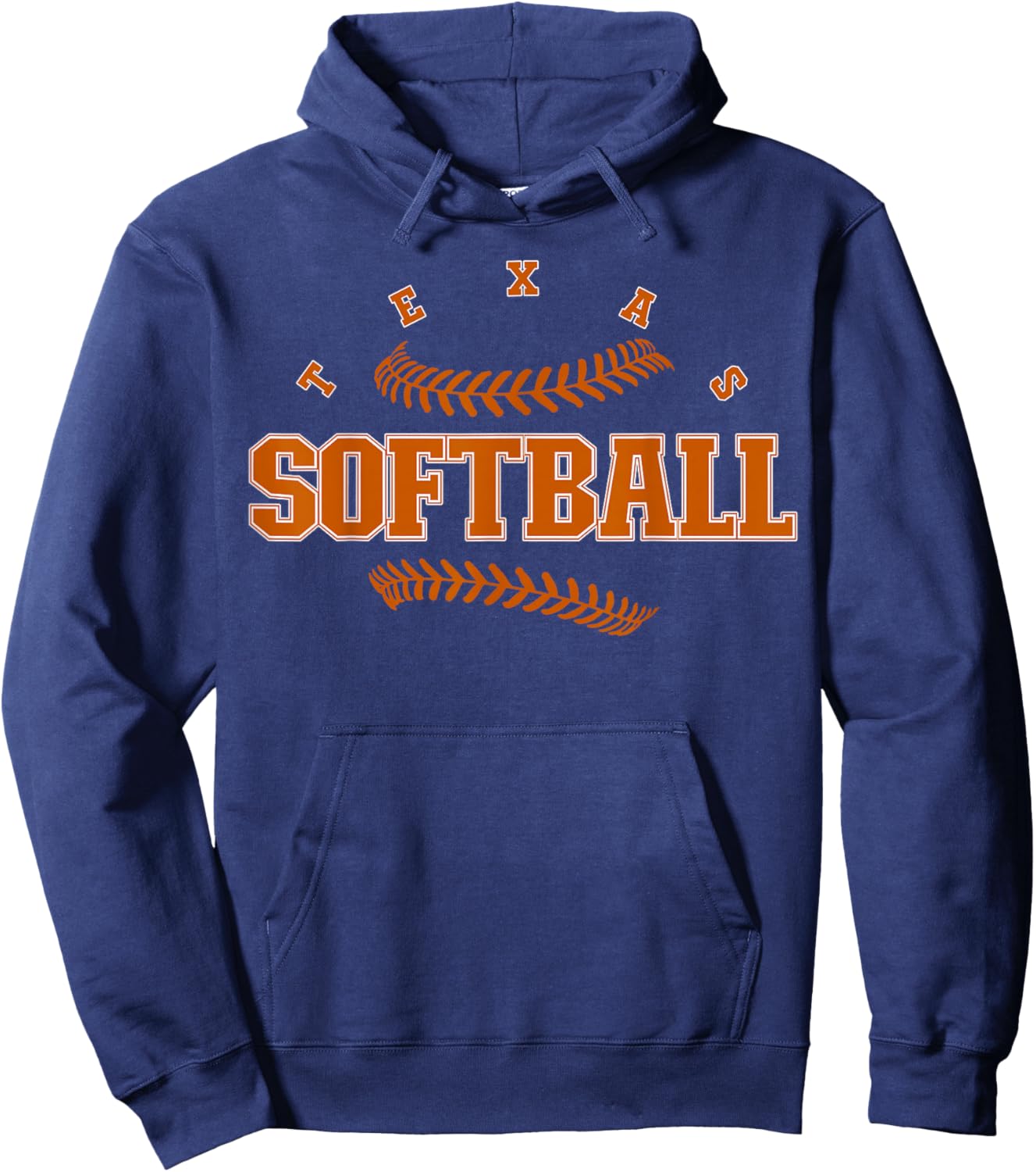Texas Softball Vintage Kids Team Retro Softball Fan Hoodie - Hoodie | Navy