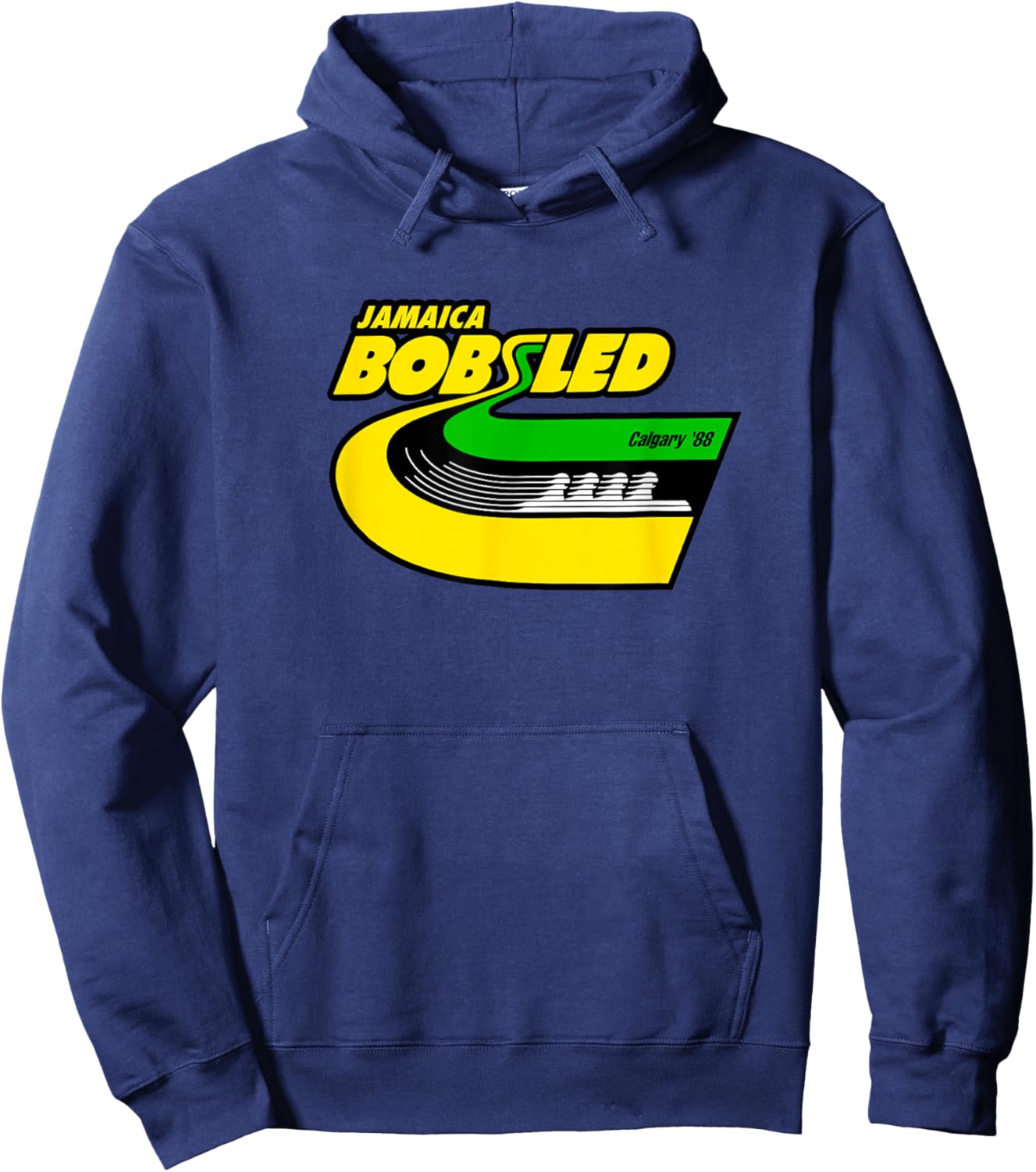 JAMAICA BOBSLED Team Vintage Jamaican Flag Clothing Hoodie - Hoodie | Navy
