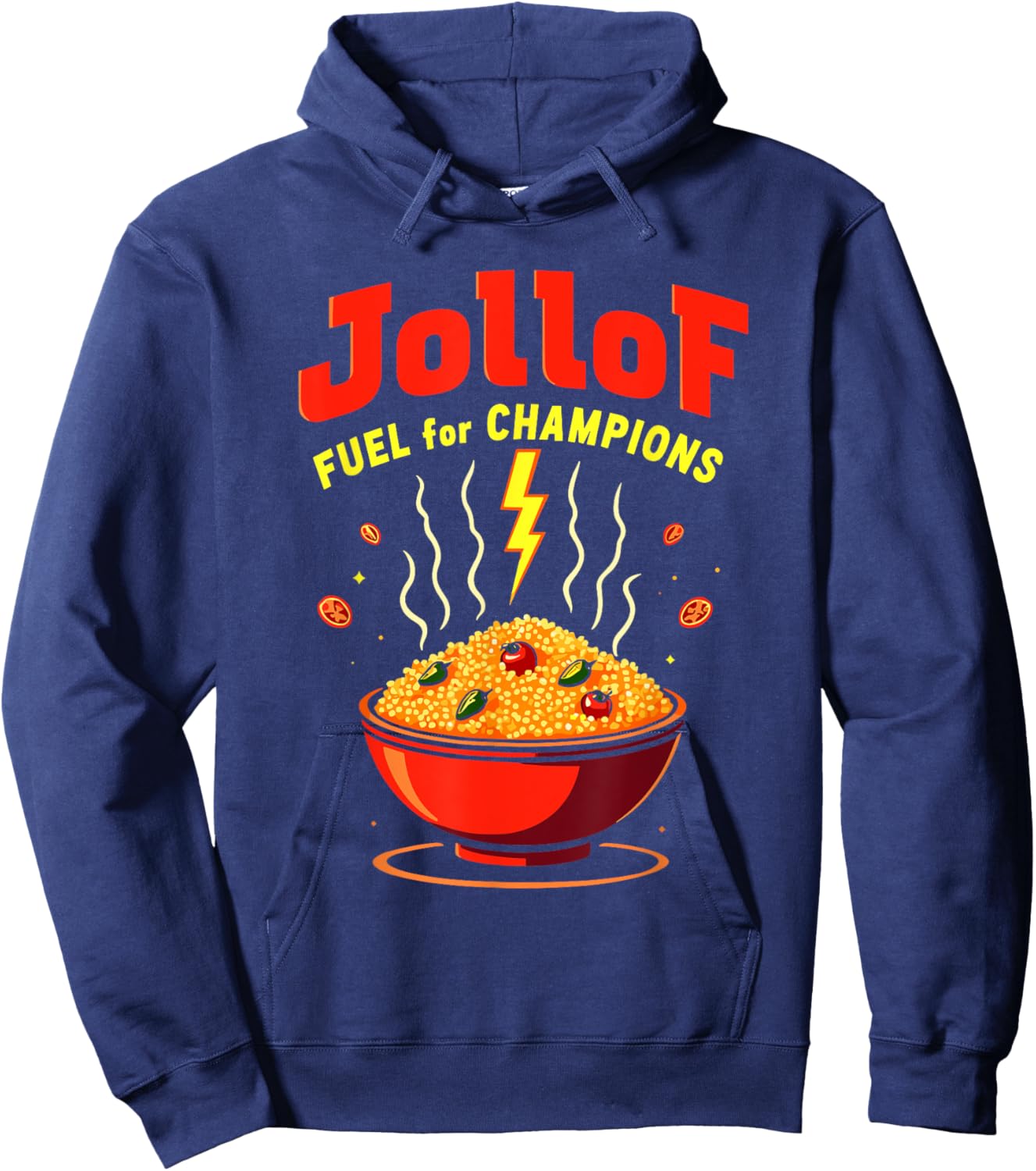 Jollof Rice West African Cuisine Nigerian & Ghanaian Food Hoodie - Hoodie | Navy