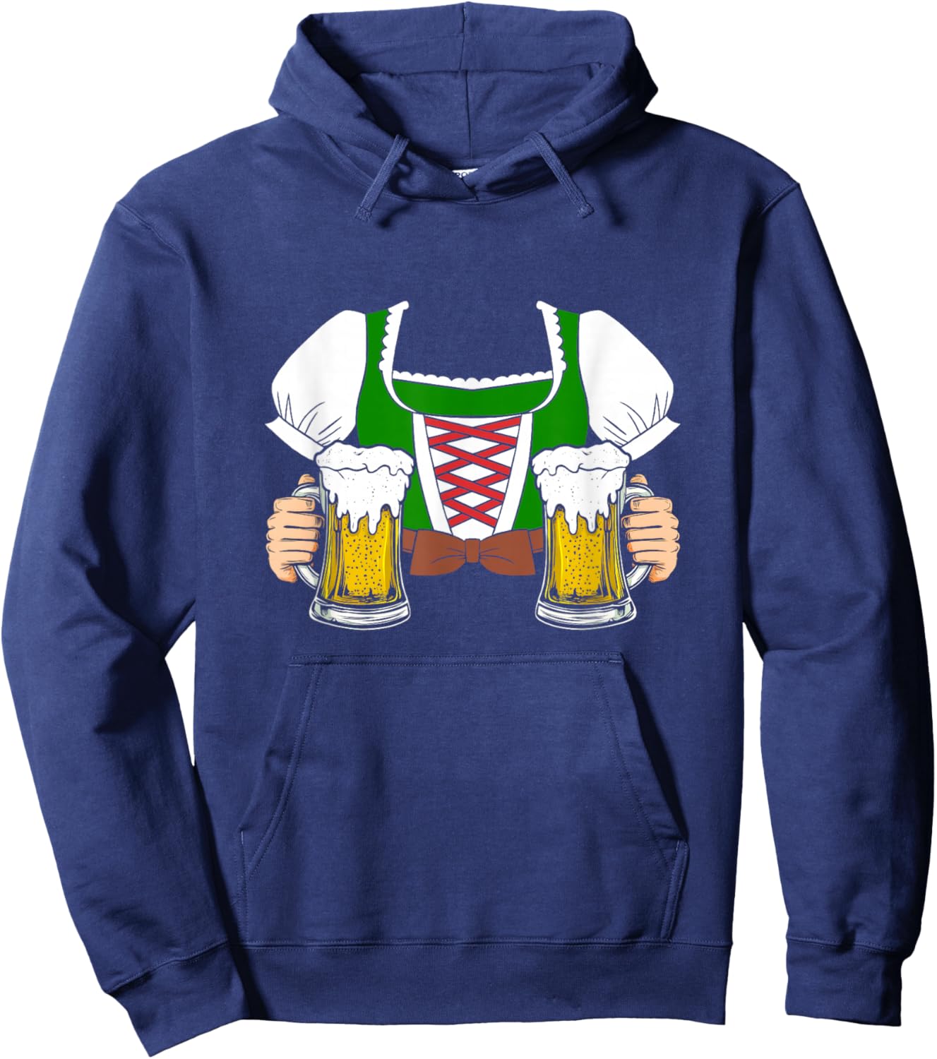 Drindl Costume German Bavarian Oktoberfest Festival Women Hoodie - Hoodie | Navy