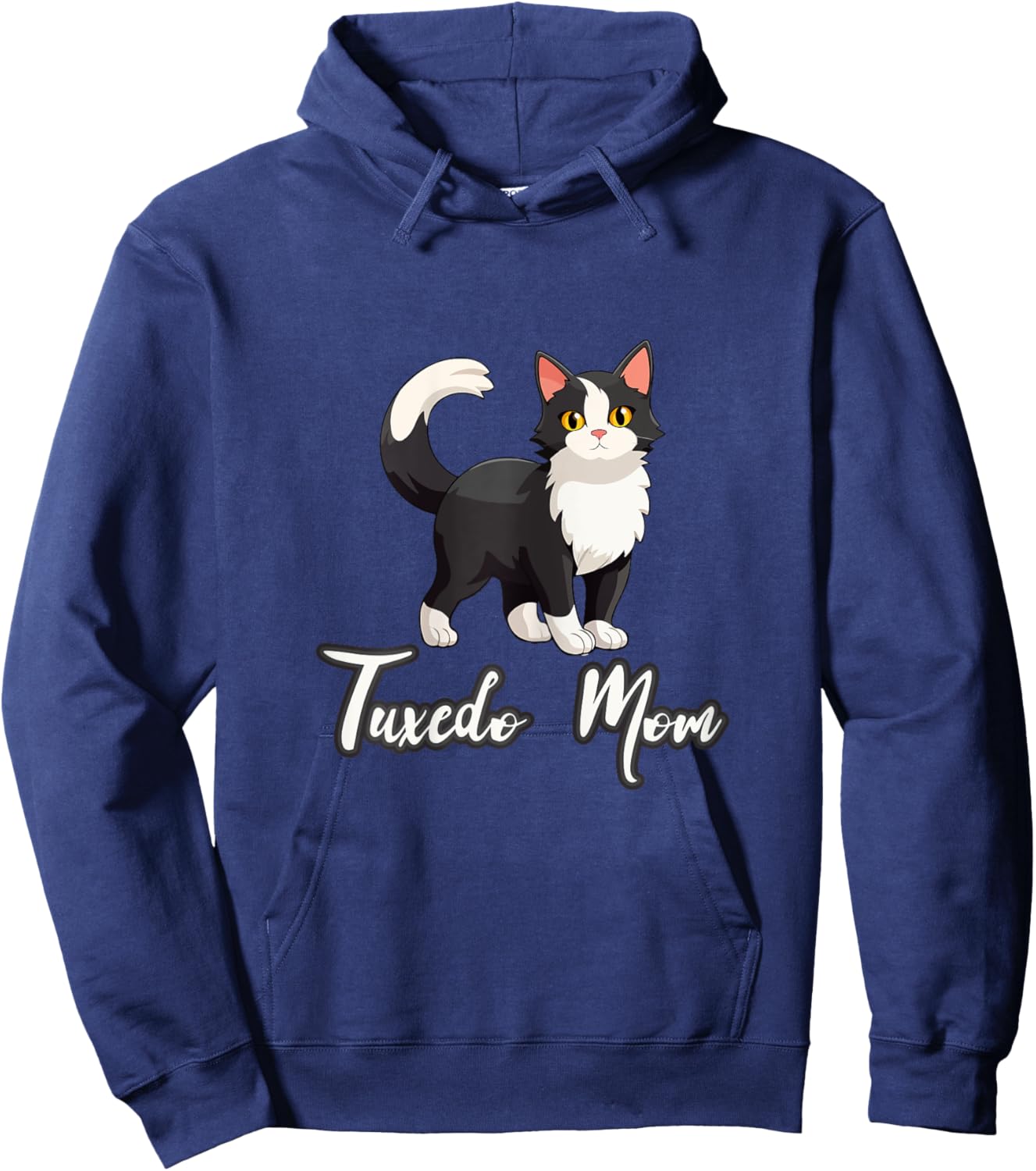 Tuxedo Cat Mom Shirt Funny Kitten Mama Cat Lover Mothers Day Kids Hoodie - Hoodie | Navy