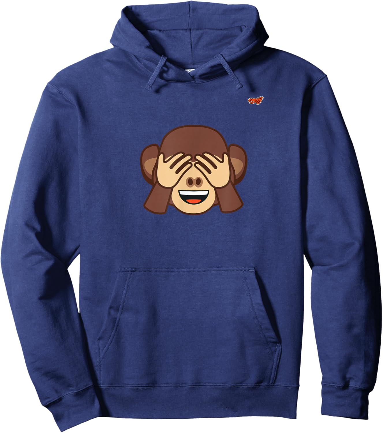 Official Emoji Ape Monkey Hiding Face Eyes Hoodie - Hoodie | Navy