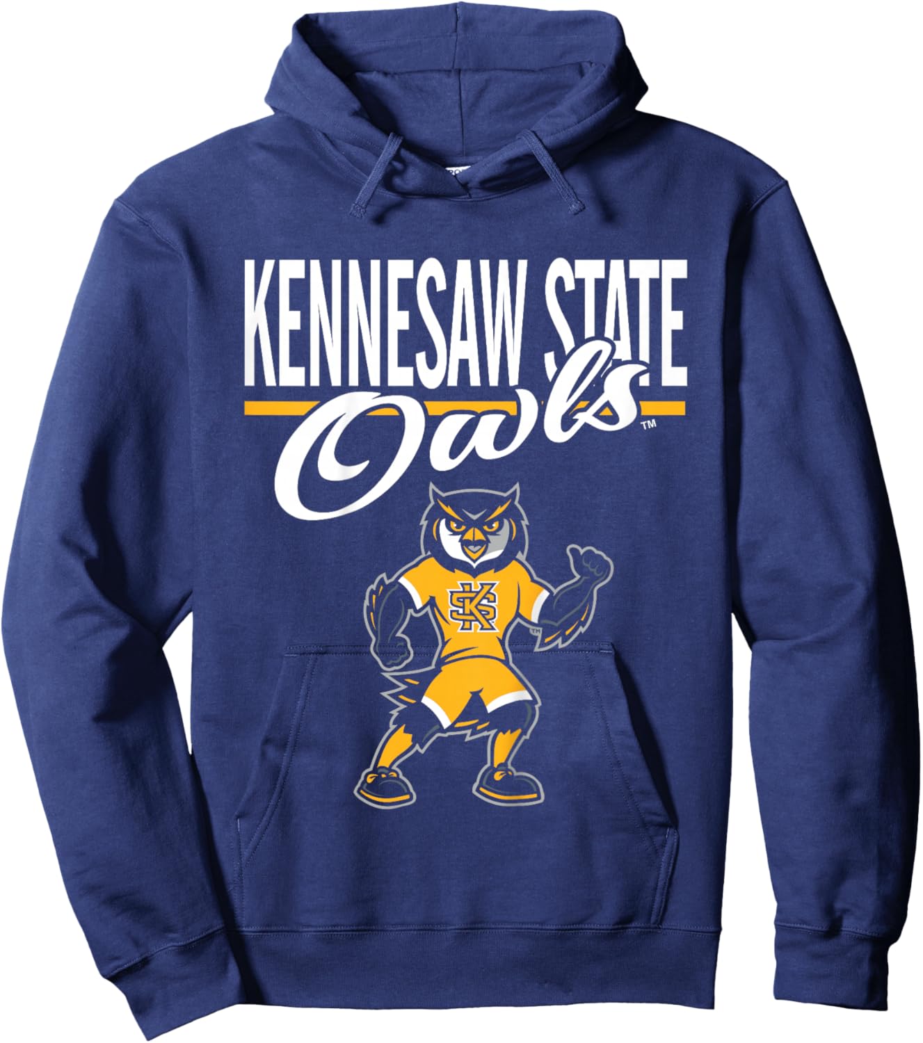 Kids Kennesaw State Owls Kid's Mascot Black Officially Licensed Hoodie - Hoodie | Navy