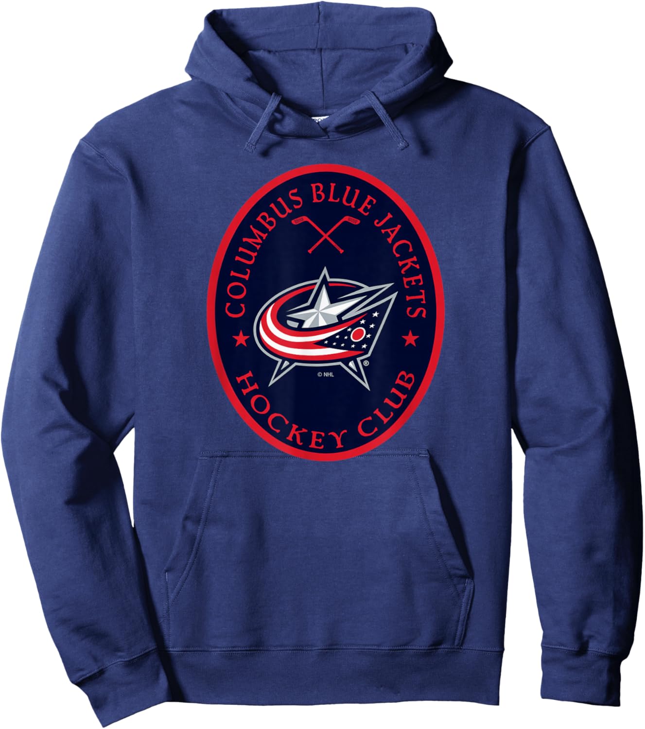 Columbus Blue Jackets Iconic Black Officially Licensed Hoodie - Hoodie | Navy