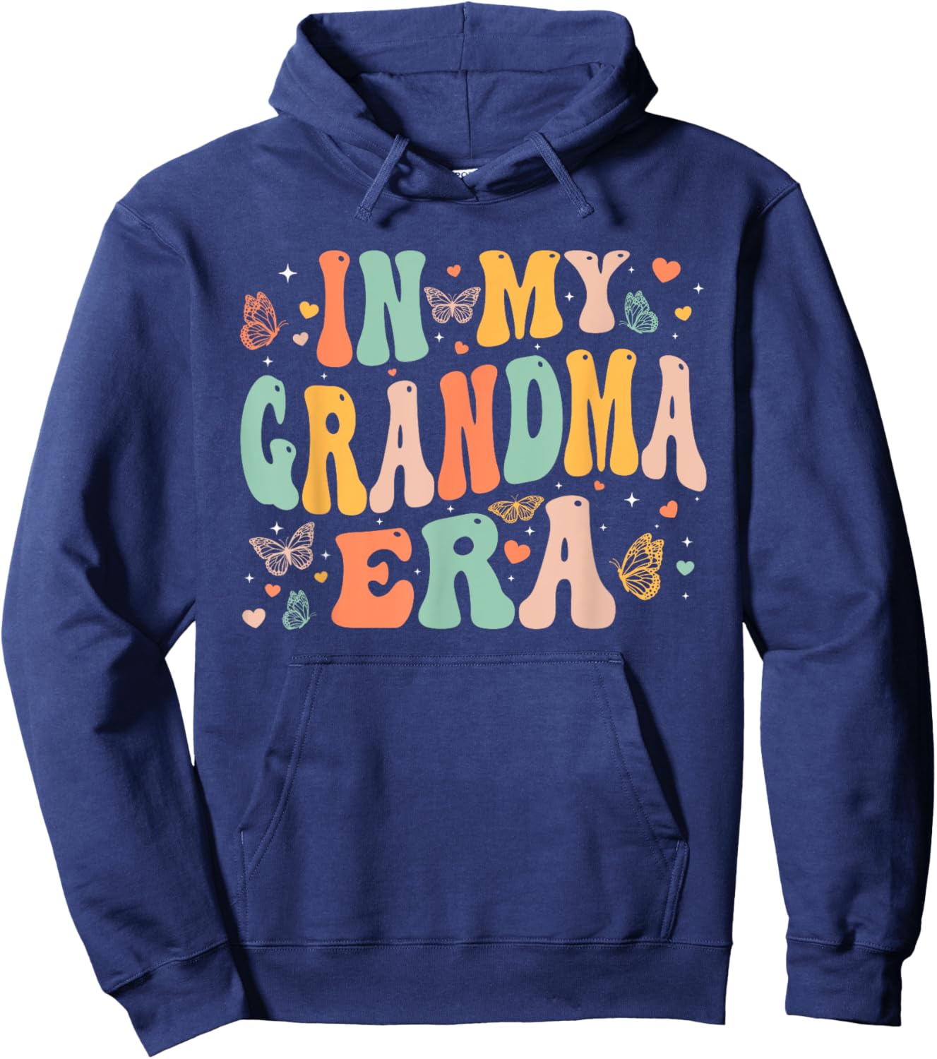 Retro Groovy In My Grandma Era Mother's Day Gifts Women Hoodie - Hoodie | Navy