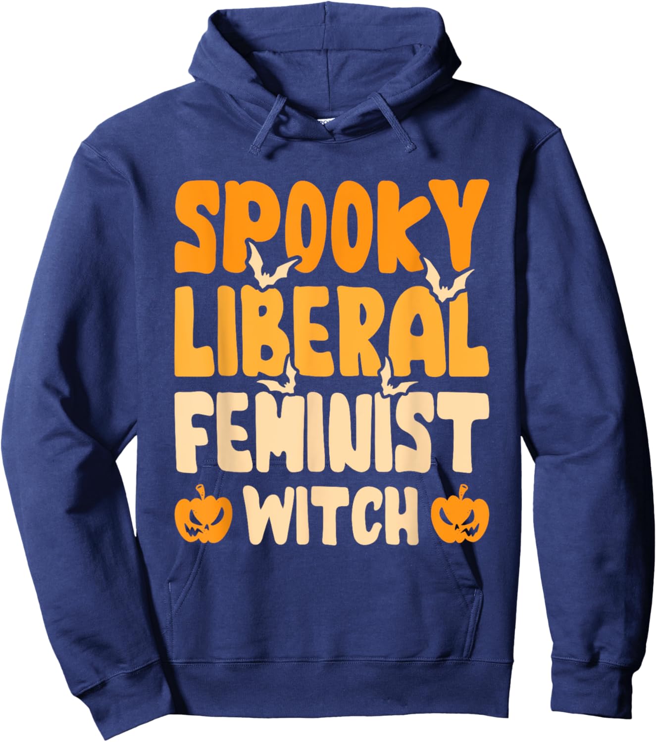Spooky Liberal Feminist Witch Hoodie - Hoodie | Navy