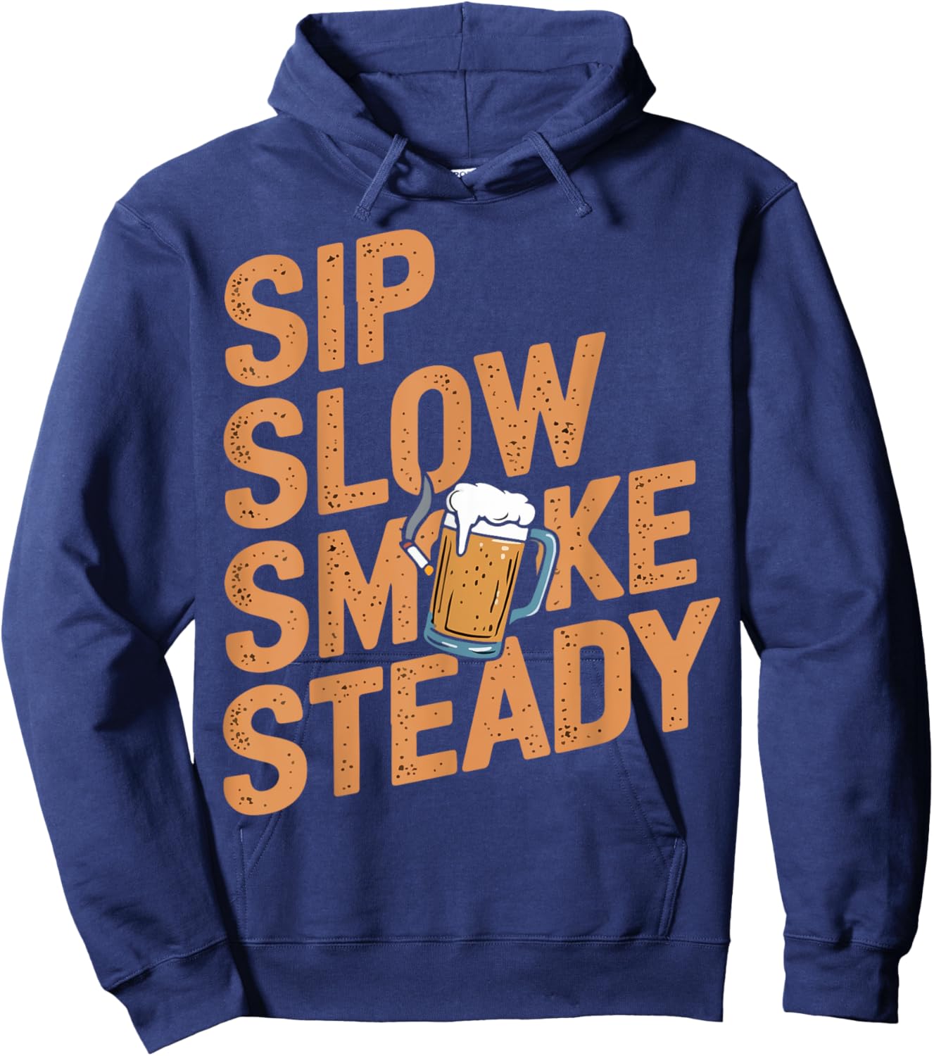 Beer and Cigarette Smoke Steady Funny Hoodie - Hoodie | Navy