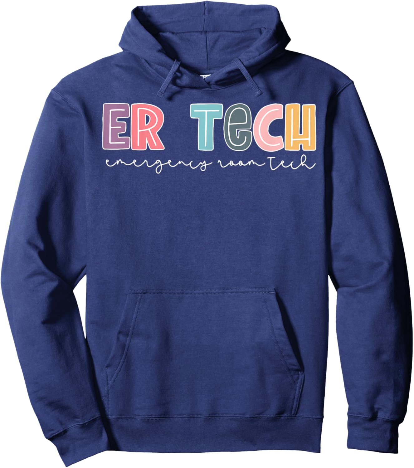 ER Tech Emergency Room Technician Emergency Room Tech ER Tec Hoodie - Hoodie | Navy