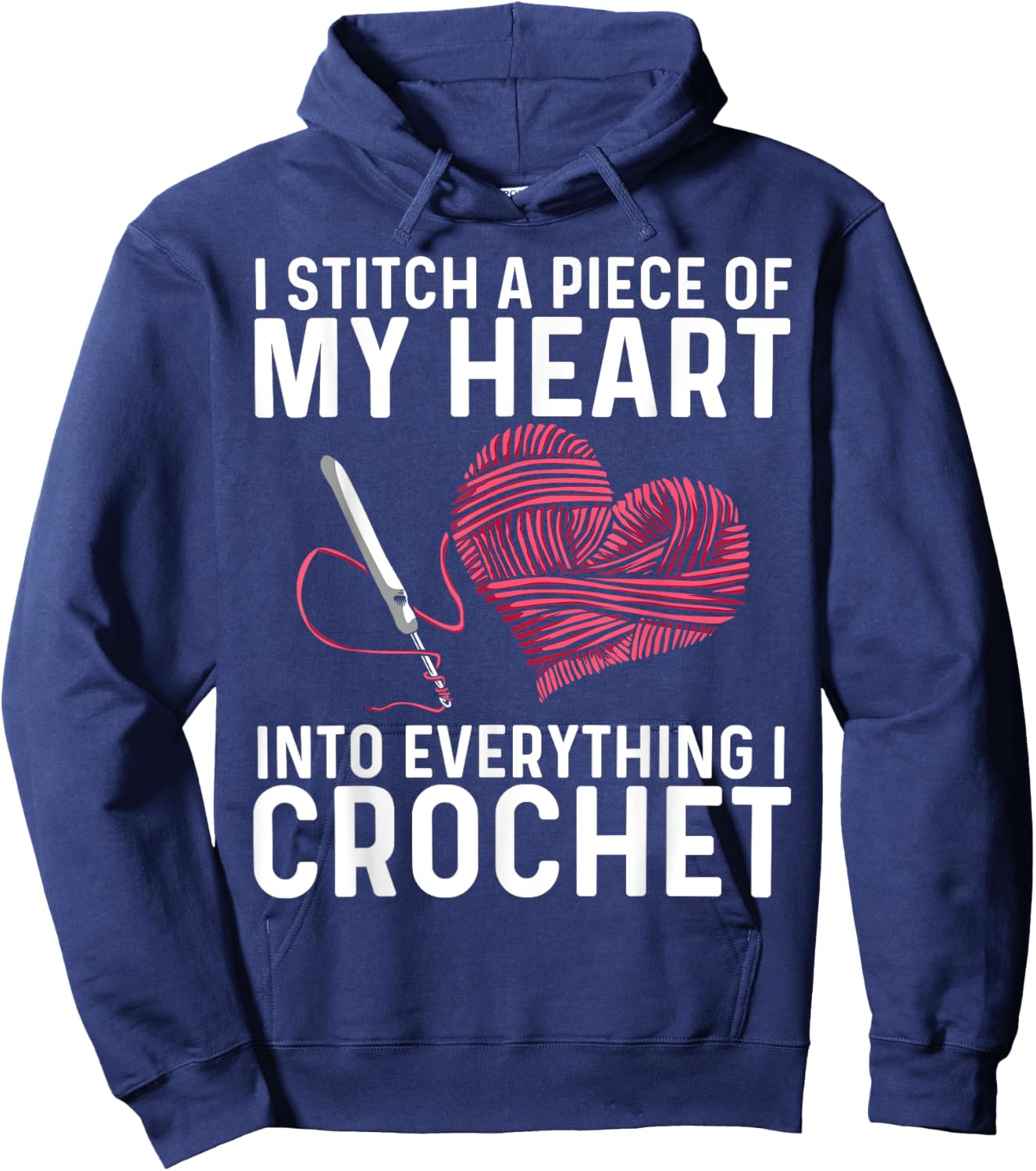 Funny Crochet Design Women Crocheting Crochet Lover Hoodie - Hoodie | Navy