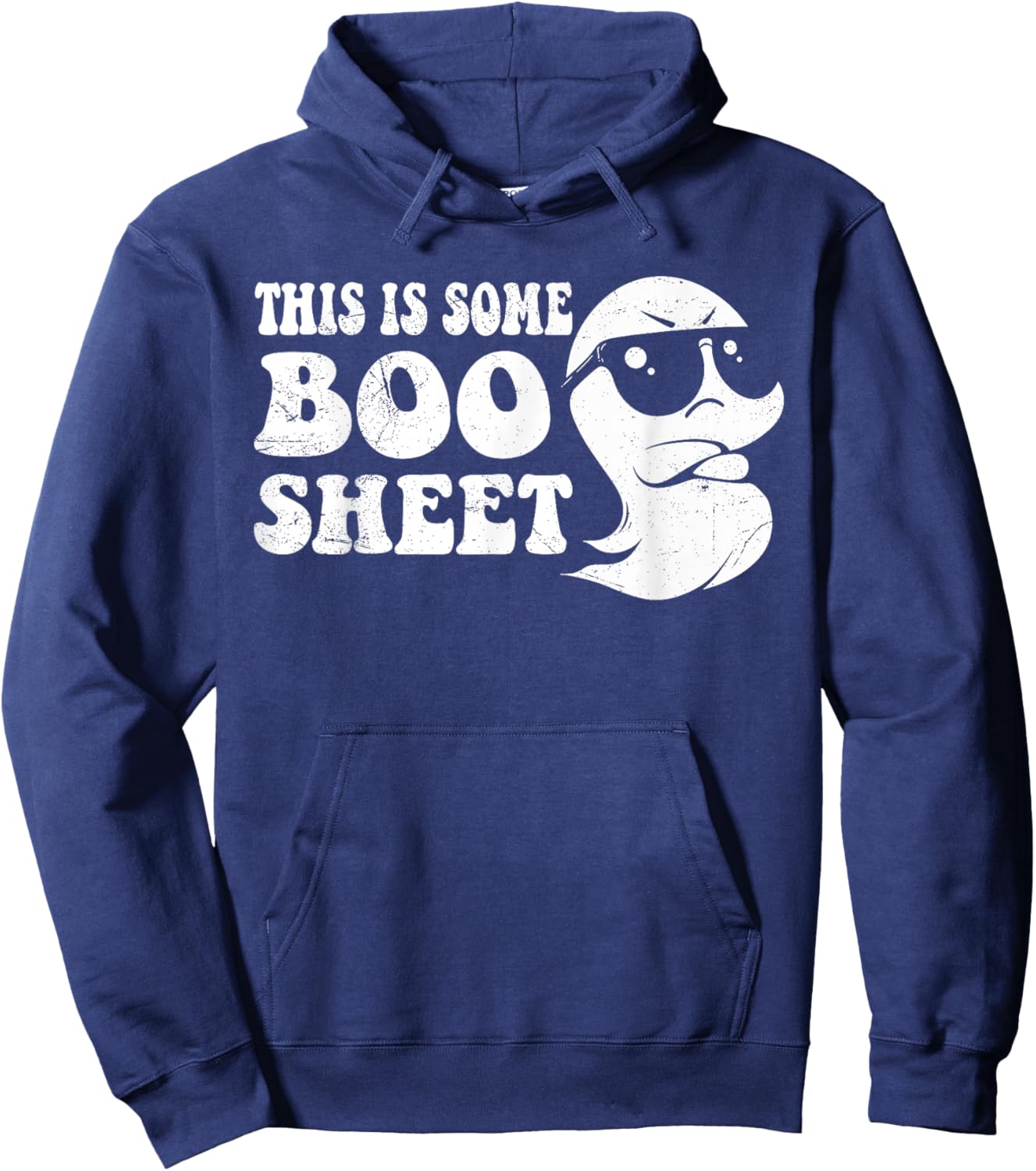 This is Some Boo Sheet Ghost Retro Halloween Costume Men Hoodie - Hoodie | Navy