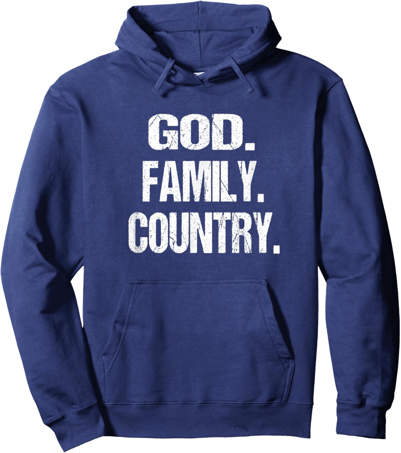 God Family Country Christian American Patriotic United Stand Hoodie - Hoodie | Navy