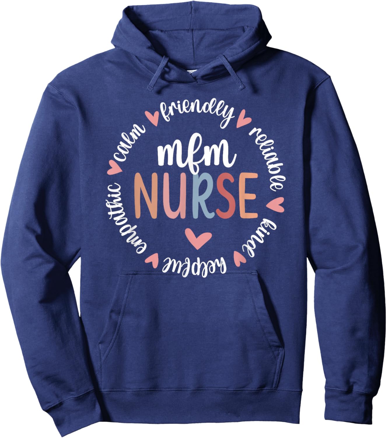MFM Nurse Appreciation Circle Maternal Fetal Medicine Nurse Hoodie - Hoodie | Navy