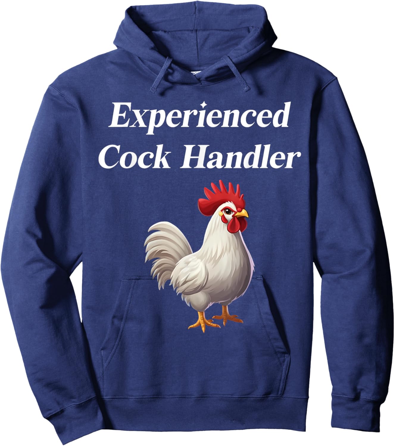 Funny Chicken Experienced Cock Handler Hoodie - Hoodie | Navy