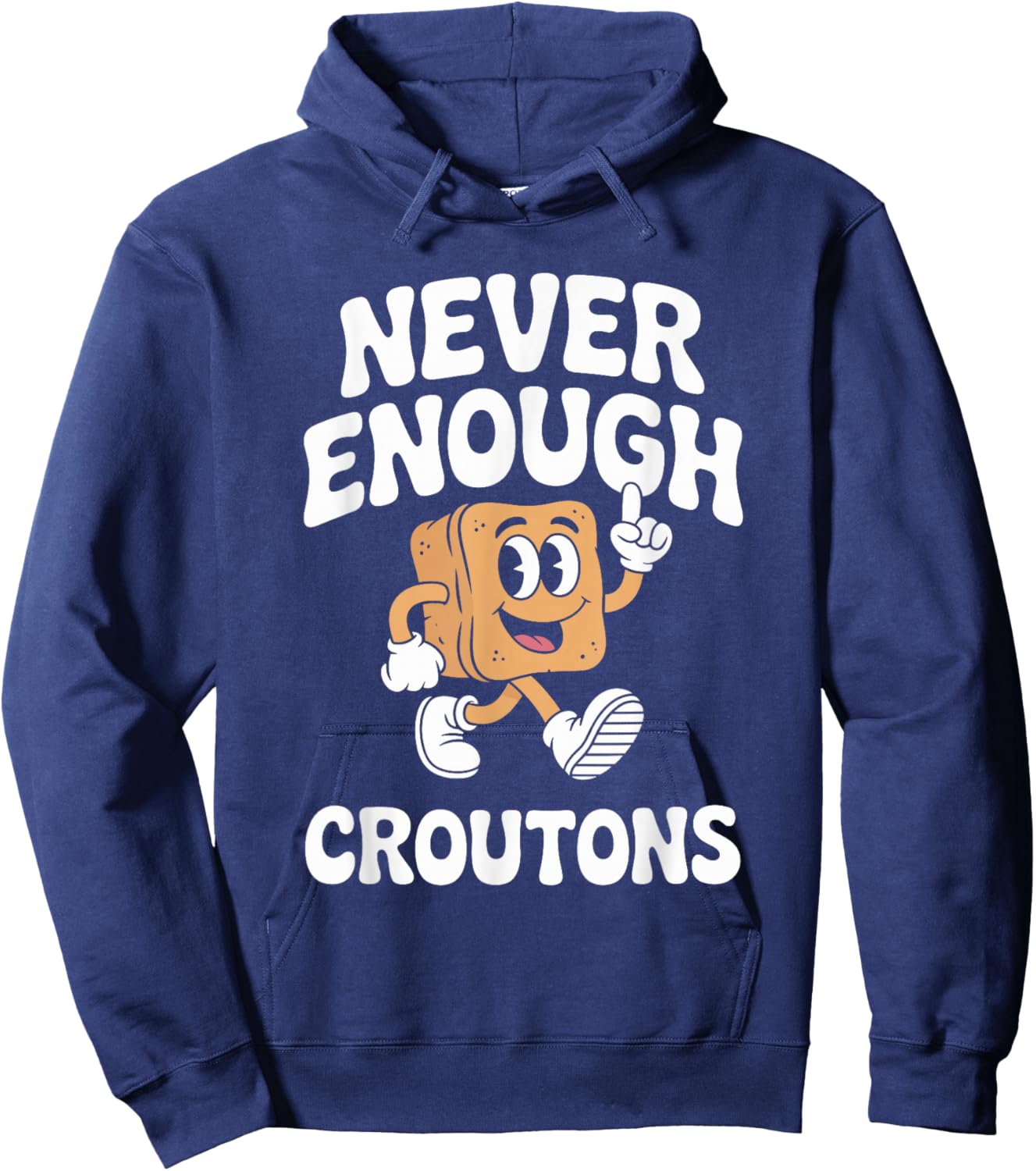 Funny Crouton or Croutons Retro Hoodie - Hoodie | Navy