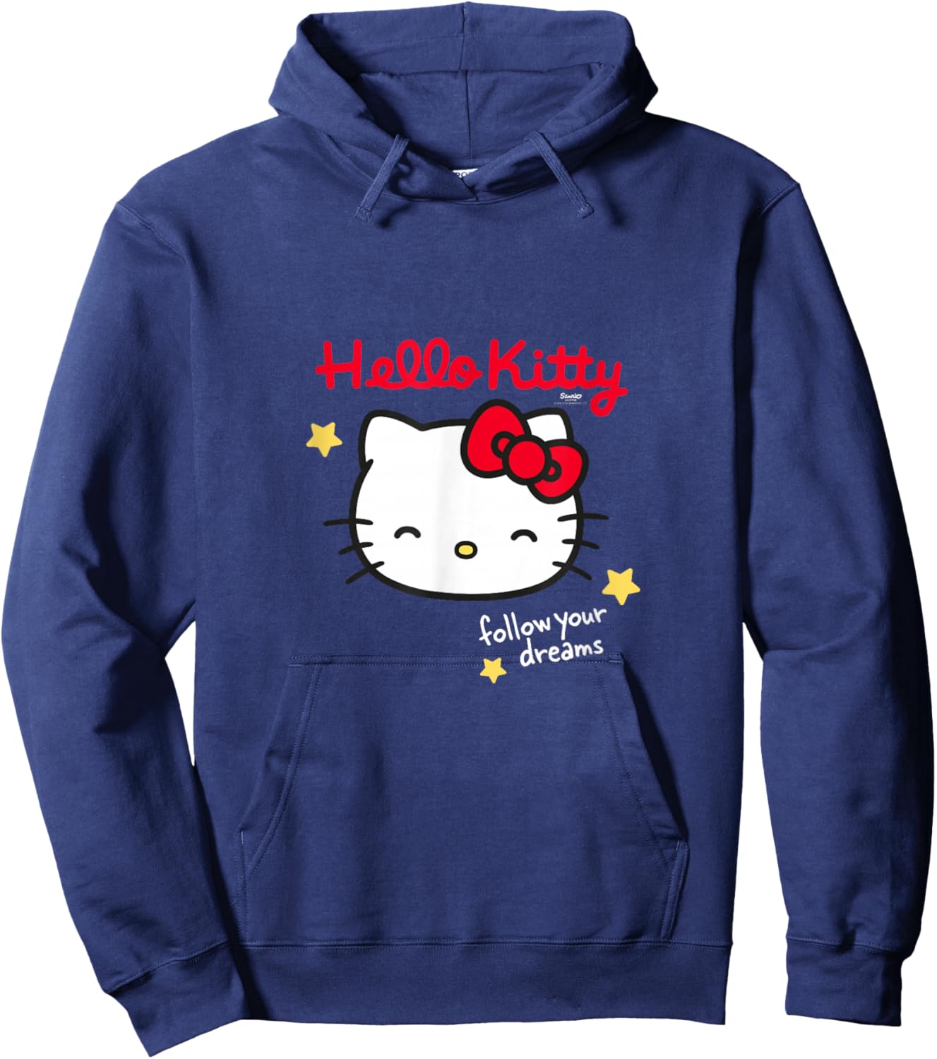 Hello Kitty Charakter Follow your dreams , Black, S Hoodie - Hoodie | Navy
