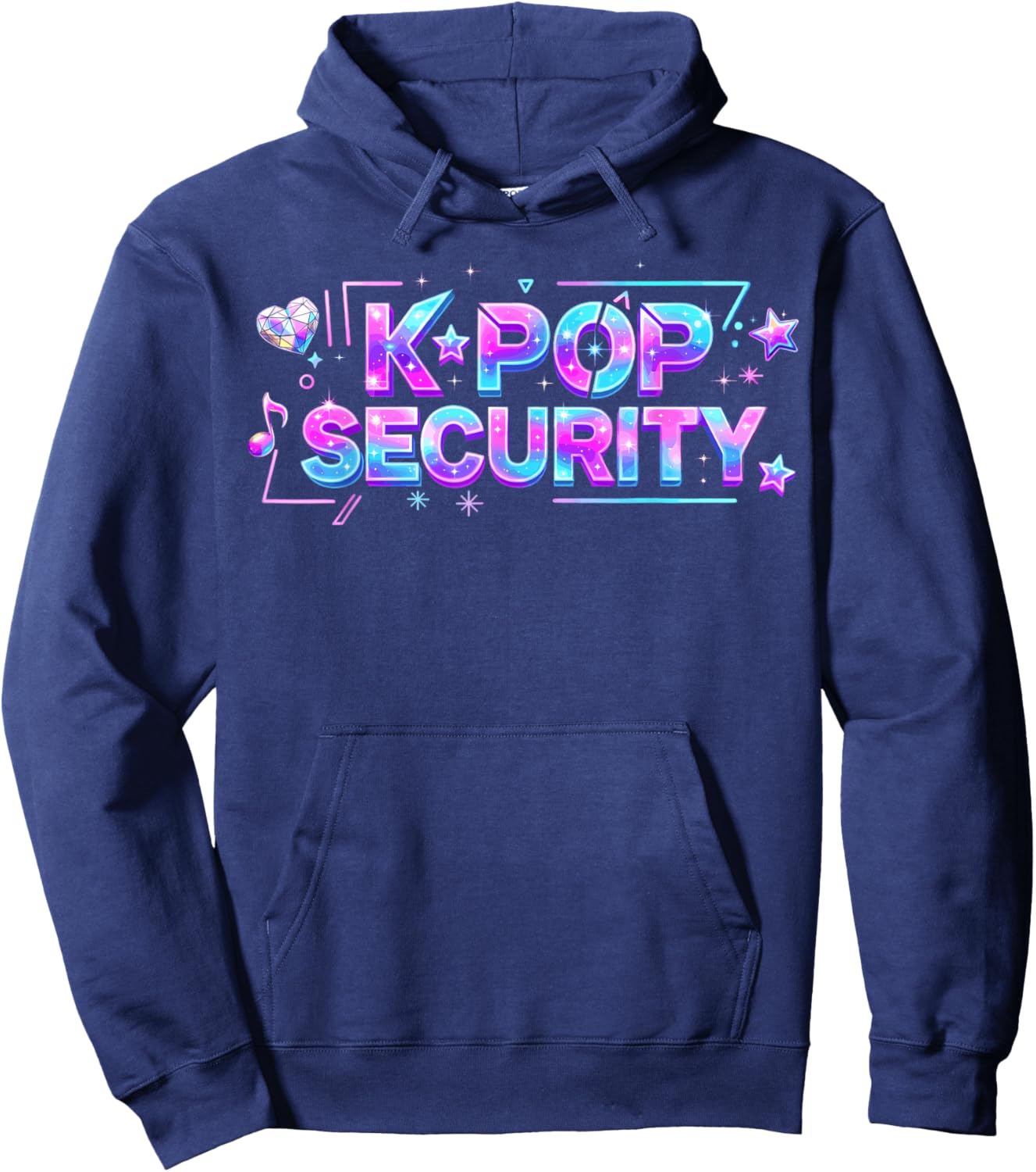 K-Pop Security Mom Dad Kids Funny Birthday Korean Music Hoodie - Hoodie | Navy