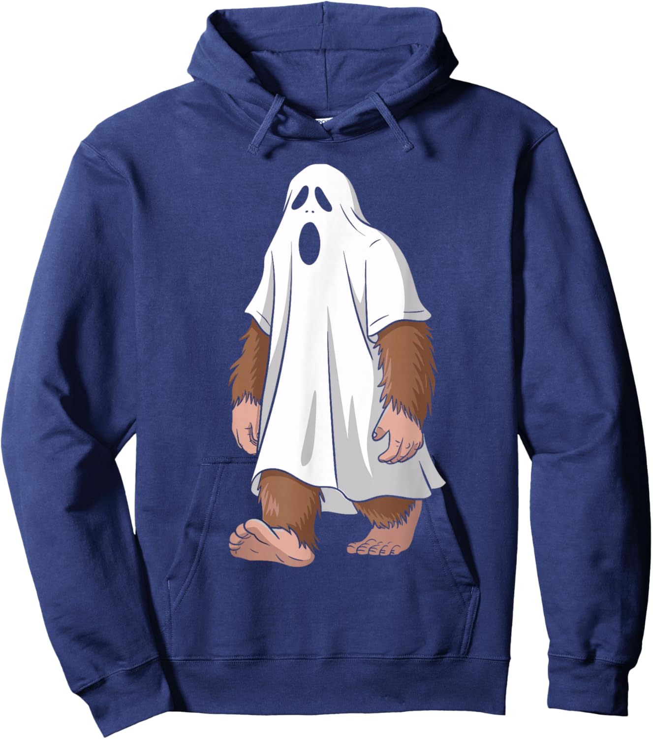 Funny Ghost Bigfoot Lovers Spooky Halloween Costume Hoodie - Hoodie | Navy
