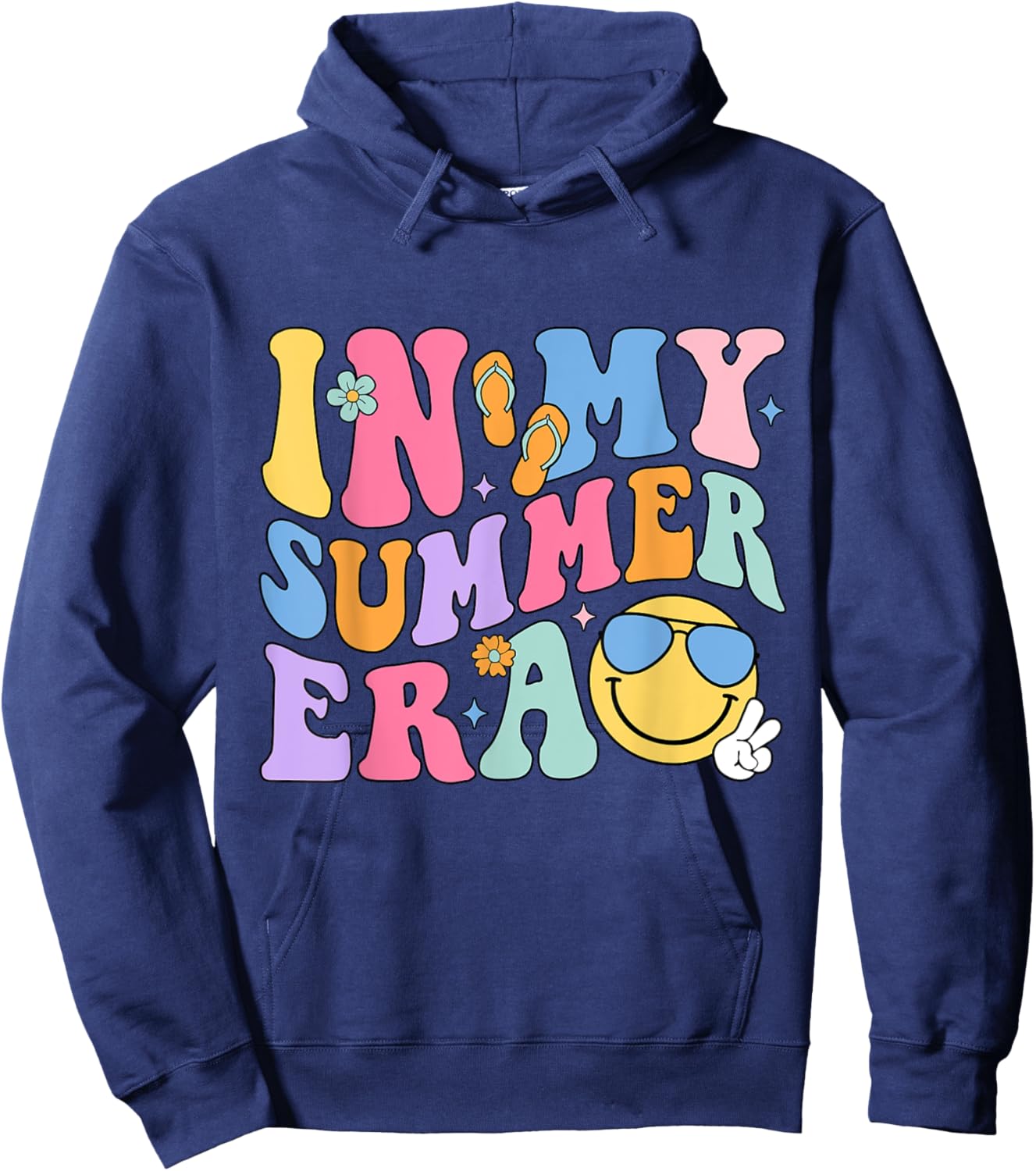 Funny In My Summer Break Era Fun Last Day Of School Teacher Women Girls Kids Hoodie - Hoodie | Navy