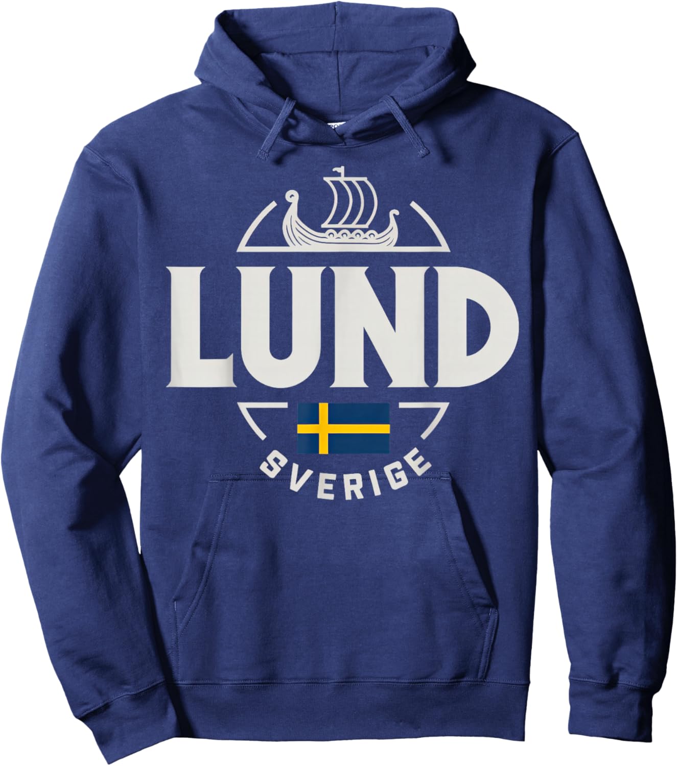 Lund Sverige Sweden City Flag Viking Hoodie - Hoodie | Navy