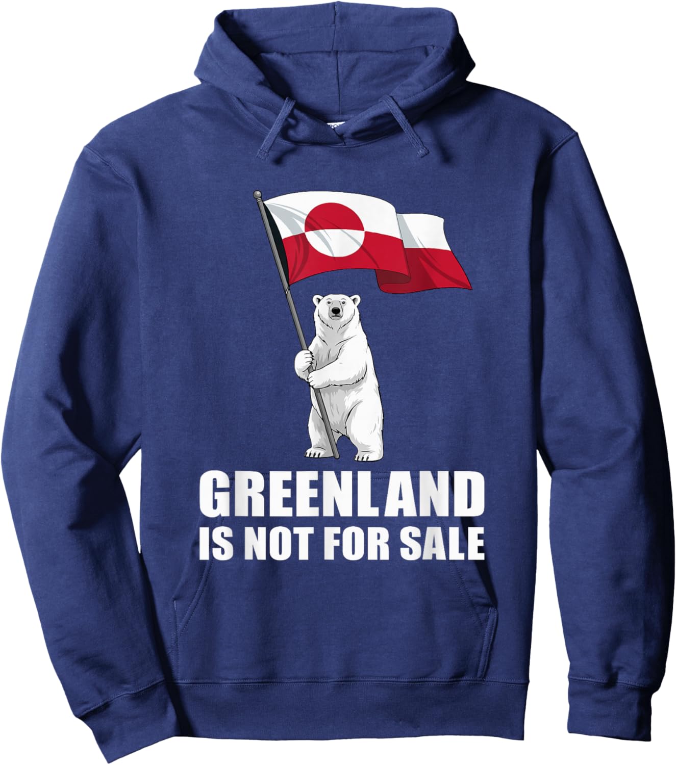 Greenland Stands Greenland Flag Bear Greenlanders Hoodie - Hoodie | Navy