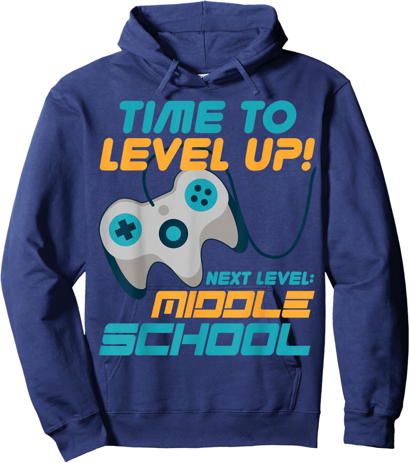 Time to Level Up Middle School 5th Grade Graduation Student Hoodie - Hoodie | Navy