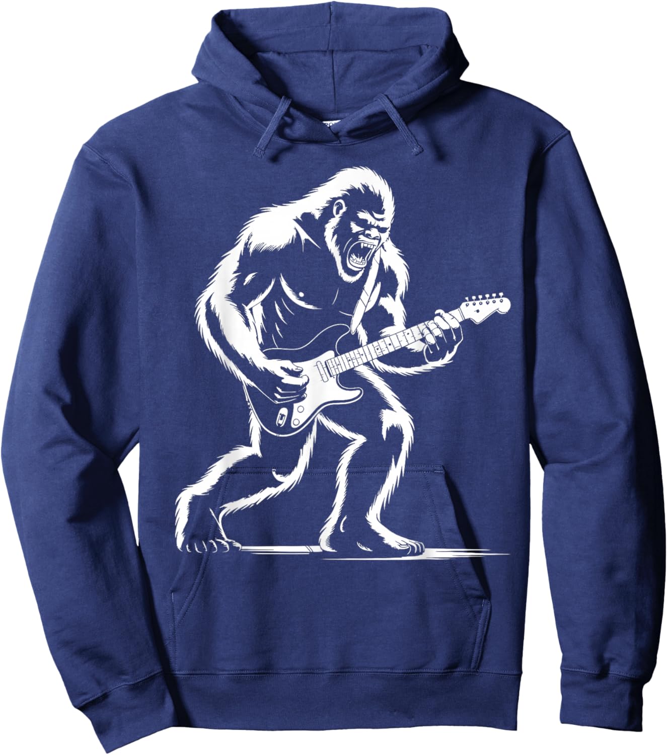 Bigfoot Rock Tongue UFO Selfie Sasquatch Rocker Boy Men Kids Hoodie - Hoodie | Navy